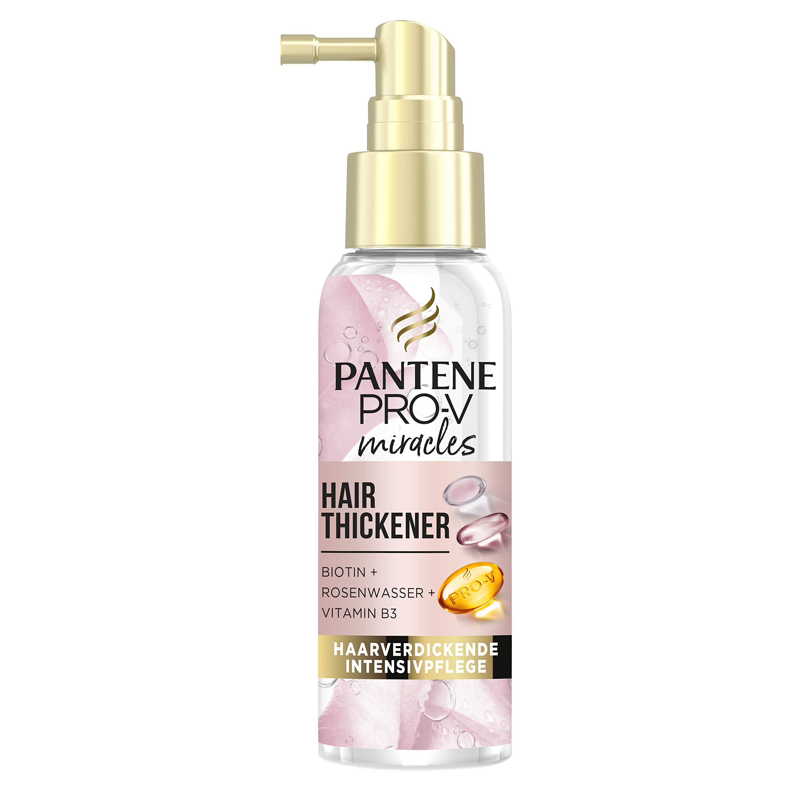 Pantene Pro-V Miracles Hair Thickener Hair Thickening Intensive Care with Biotin + Rose Water + Vitamin B3, Hair Care, Beauty, 100 ml