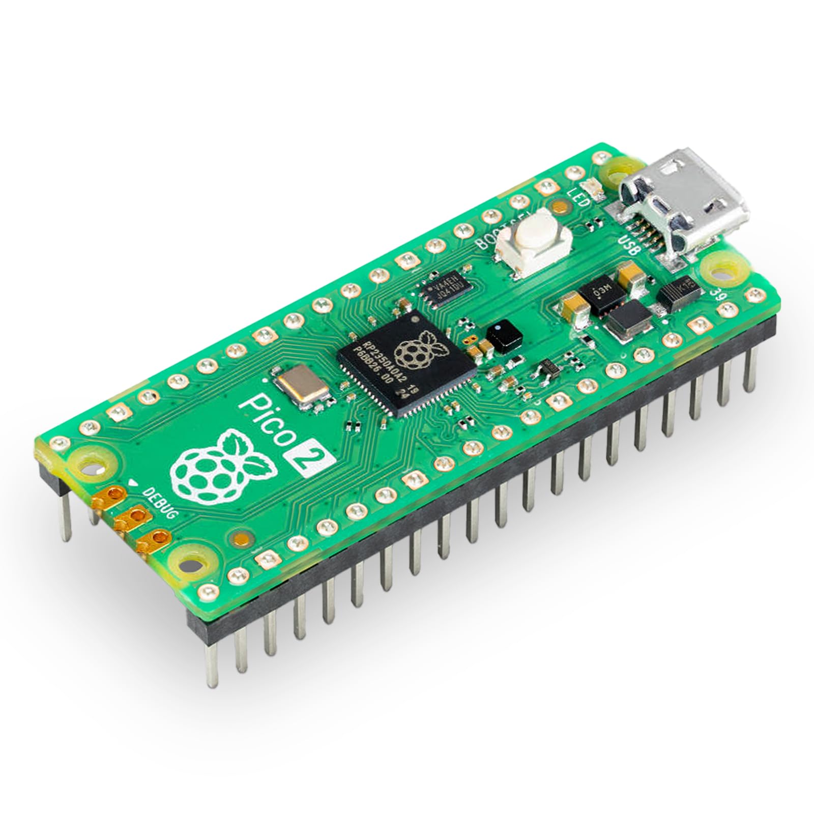 SB Raspberry Pi Pico 2 with Pre-soldered Headers Powered by RP2350 Microcontroller Development Board (Raspberry Pi Pico 2)