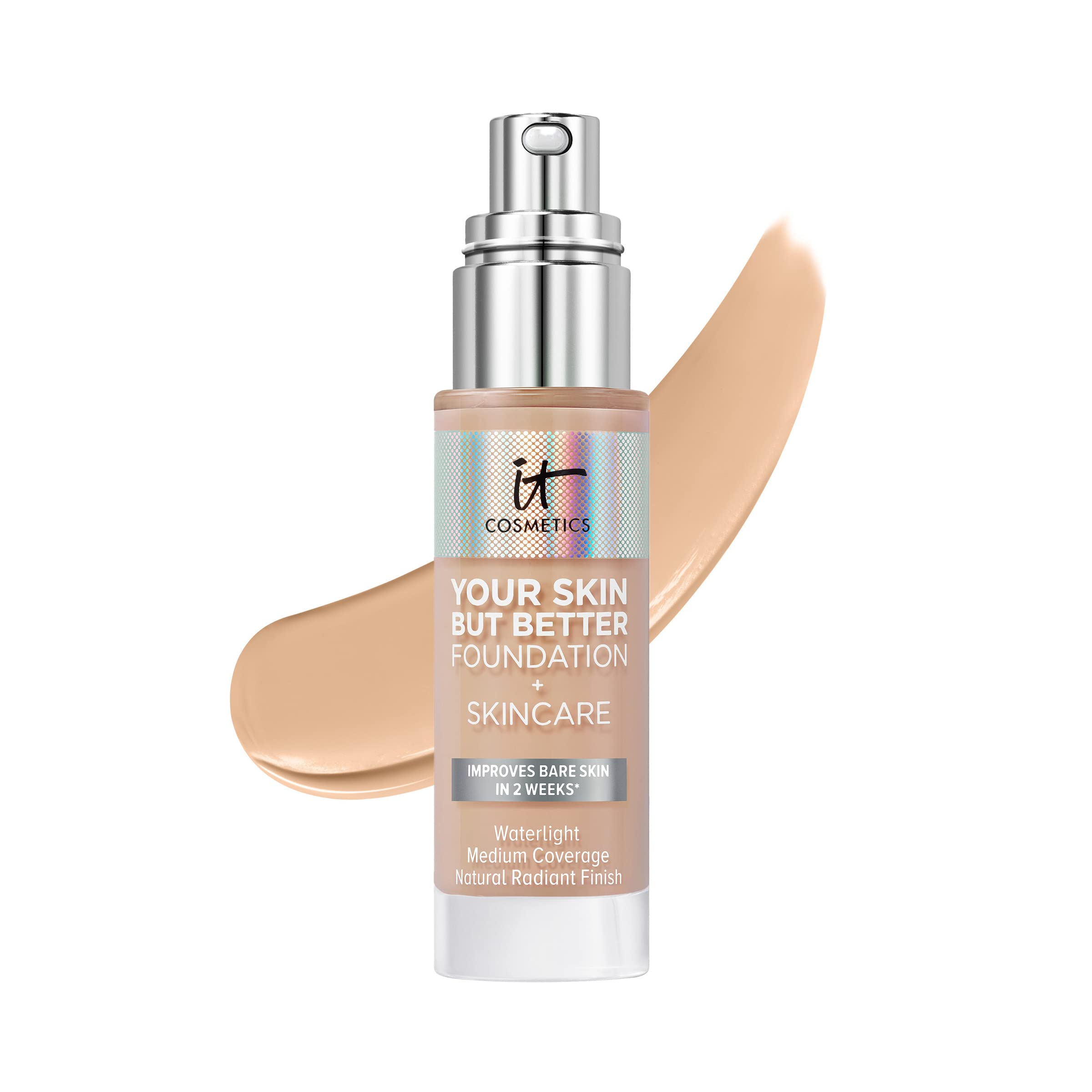 It CosmeticsYour Skin But Better Foundation + Skincare - Hydrating Medium Buildable Coverage - Minimizes Pores & Imperfections - Natural Radiant Finish - With Hyaluronic Acid - 1.0 fl oz