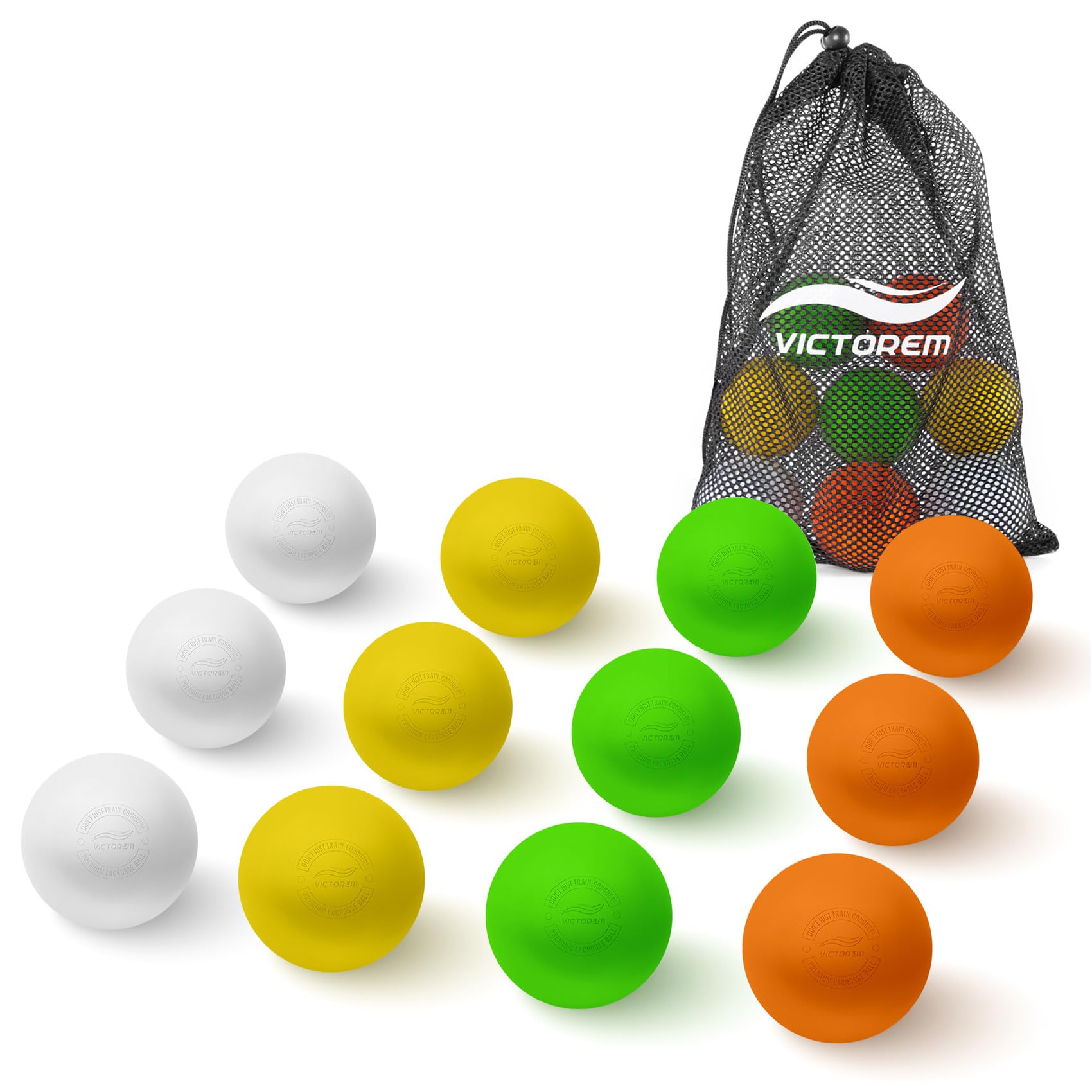 Lacrosse Balls 12 Pack, Lacrosse Ball Massage Ball Therapy, Soft Lacrosse Balls Bulk, Lax Balls, Lacrosse Ball Bag, Girls Lacrosse Balls, Bucket of Lacrosse Balls - Lacross Balls