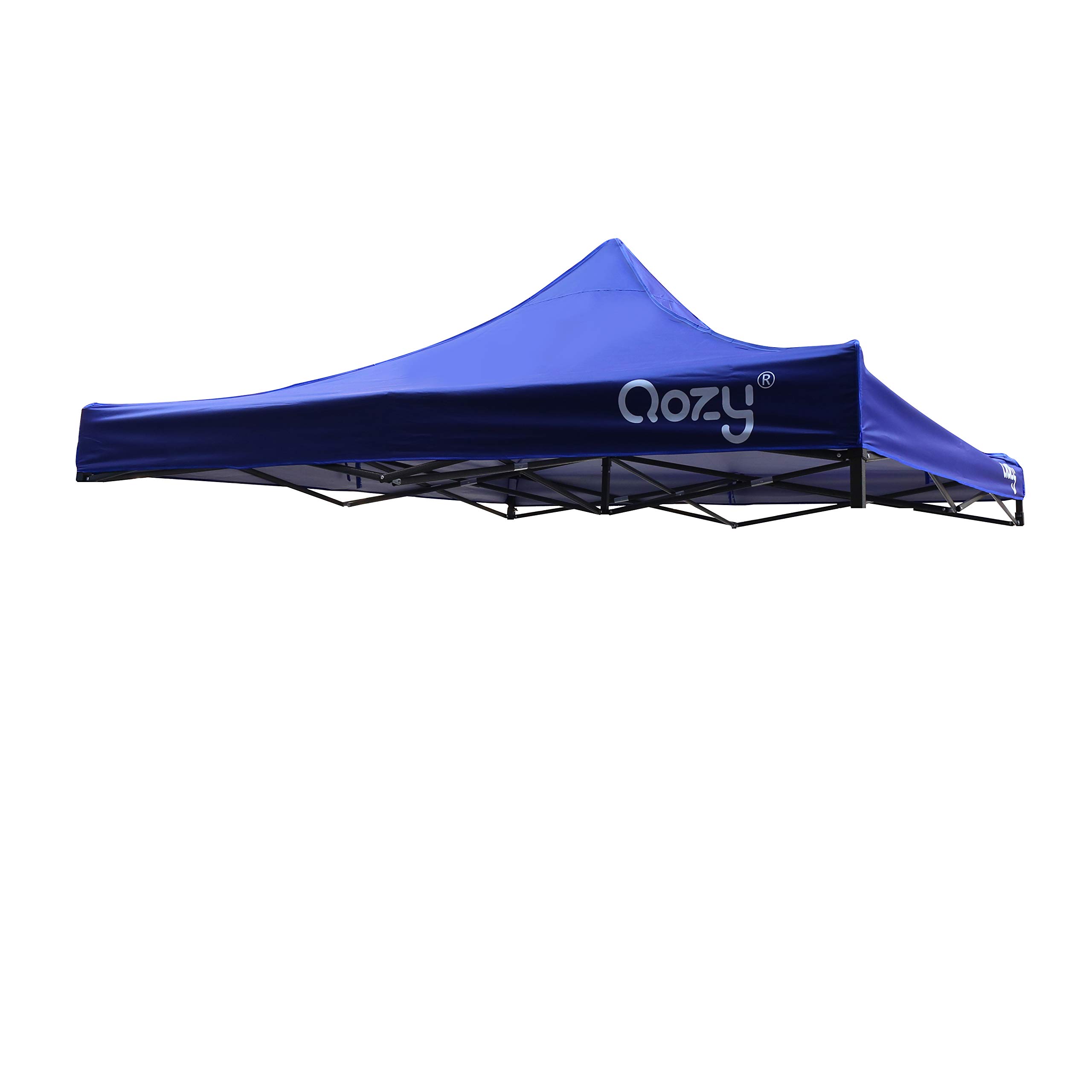 QOZY 3x3m Gazebo Outdoor Pop Up Tent Folding Marquee Party Camping Market Canopy Shade Pavilion Shelter Event BBQ Outdoor Garden (Blue Canopy (TOP ONLY, NO FRAME))