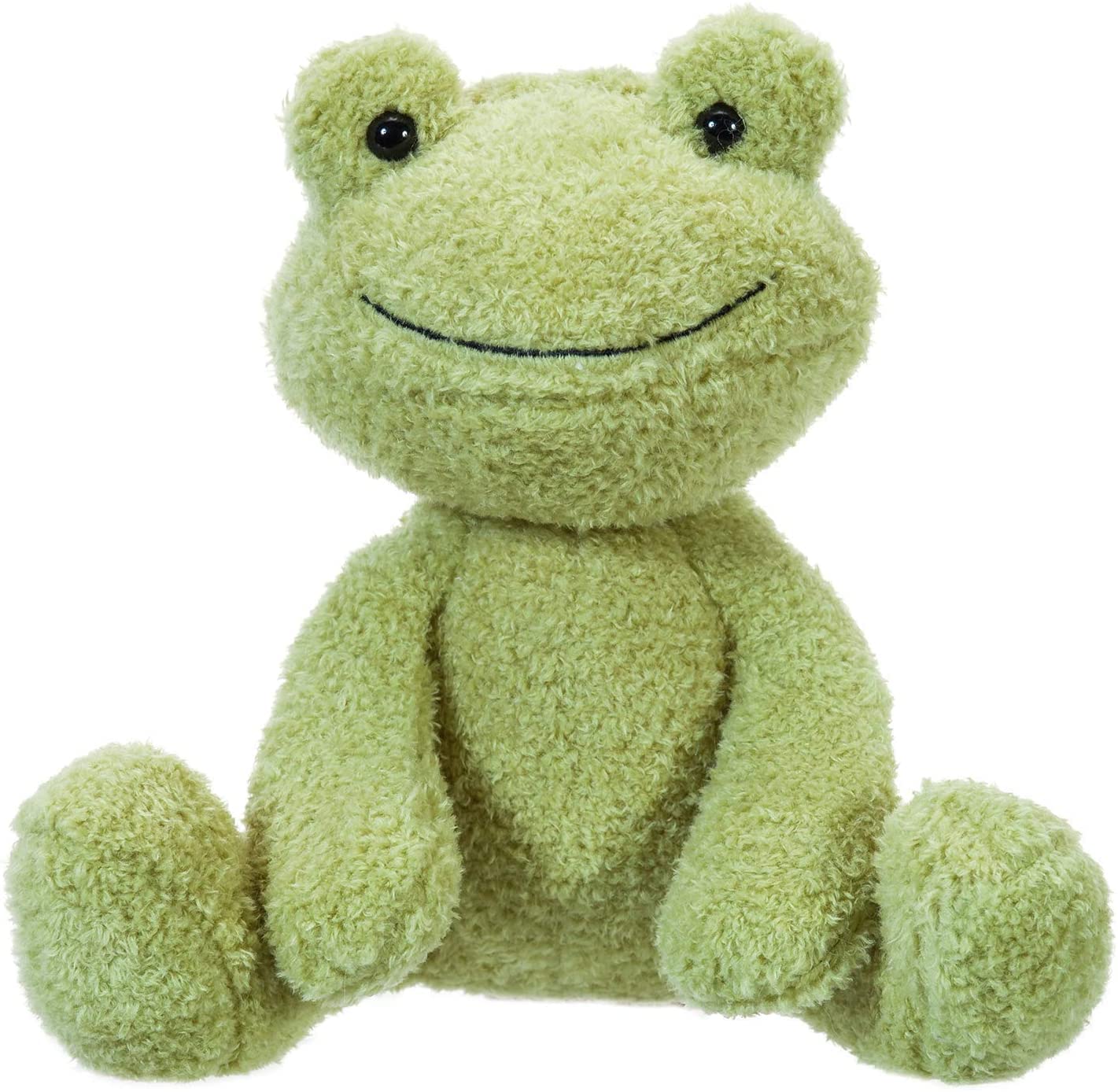 Apricot Lamb Toys Plush Velvet Frog Plushies Stuffed Animal Soft Cuddly Perfect for Child (green Frog, 8.5 Inches)