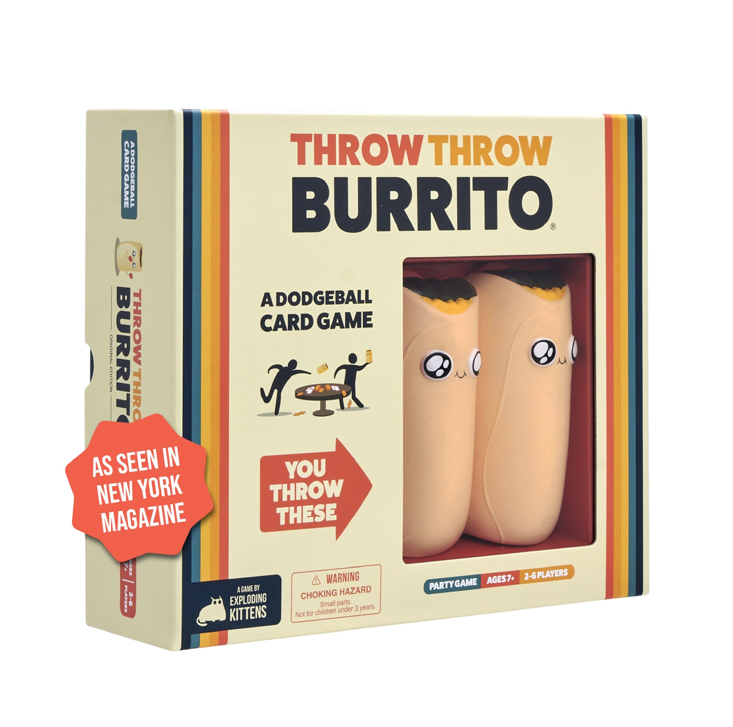 Exploding Kittens Throw Throw Burrito - A Dodgeball Card Game - Family-Friendly Party Games - for Adults, Teens & Kids - 2-6 Players