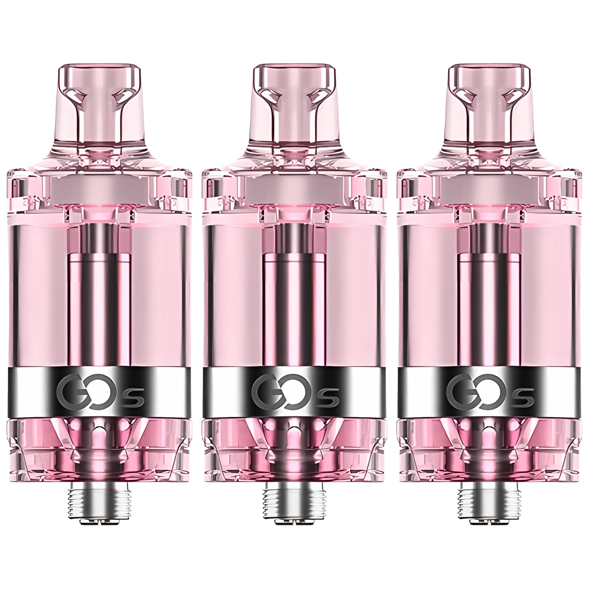 Innokin GO S Tank - 3 Pack - E Cigarette Disposable Tank, 1.6 Ohm, Sliding Top Cap, Adjustable Airflow, Ecig, 2ml No Nicotine (Pink)