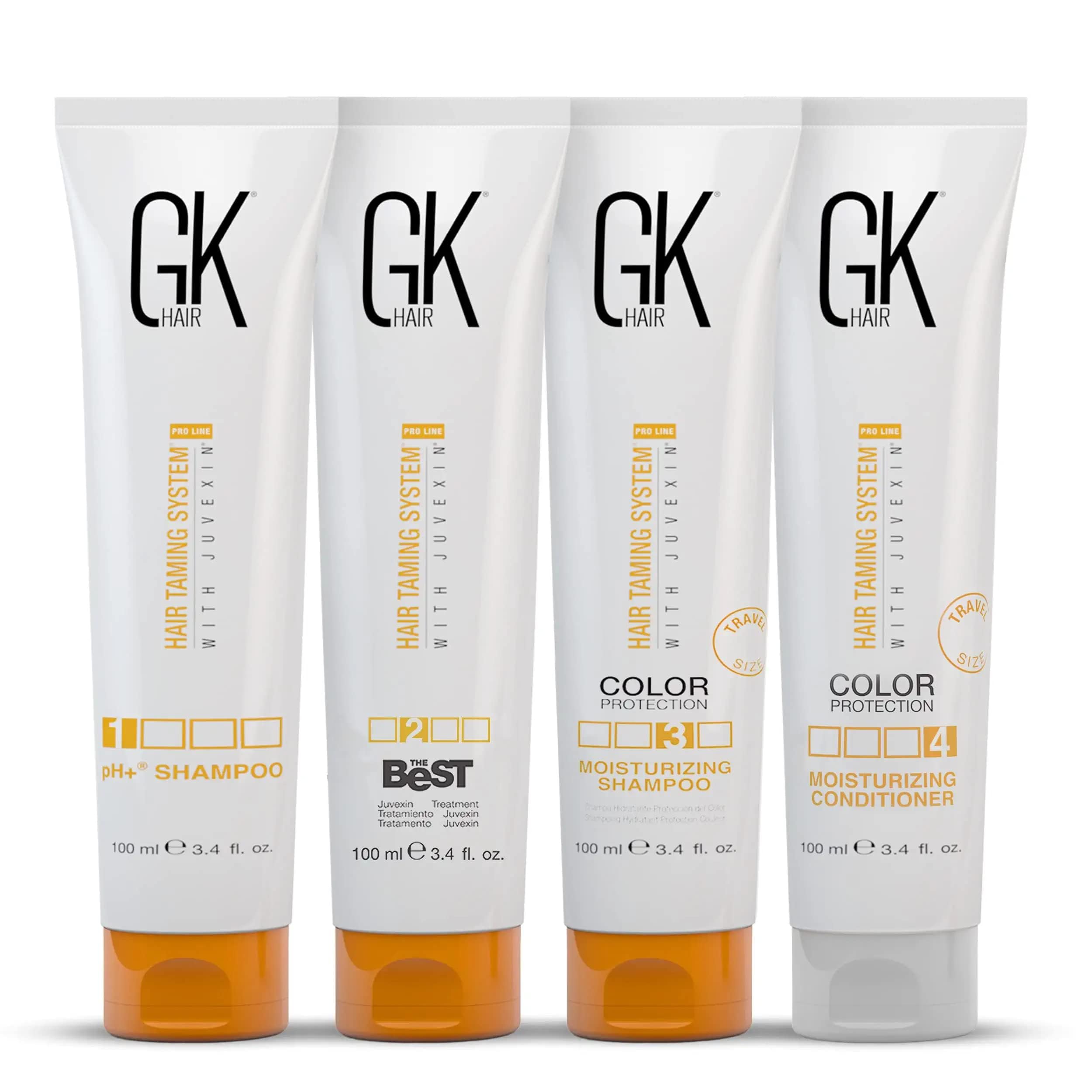 GK HAIRGlobal Keratin The Best Smoothing Keratin Treatment Kit (3.4 Fl Oz/100ml) Professional Brazilian Complex Blowout Straightening For Silky Smooth & Frizzy Hair