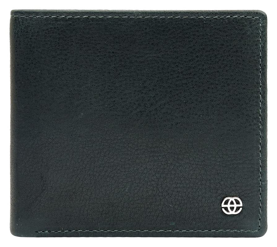 eske Kent Genuine Leather Mens Bifold Wallet - Textured Pattern - 13 Card Holders