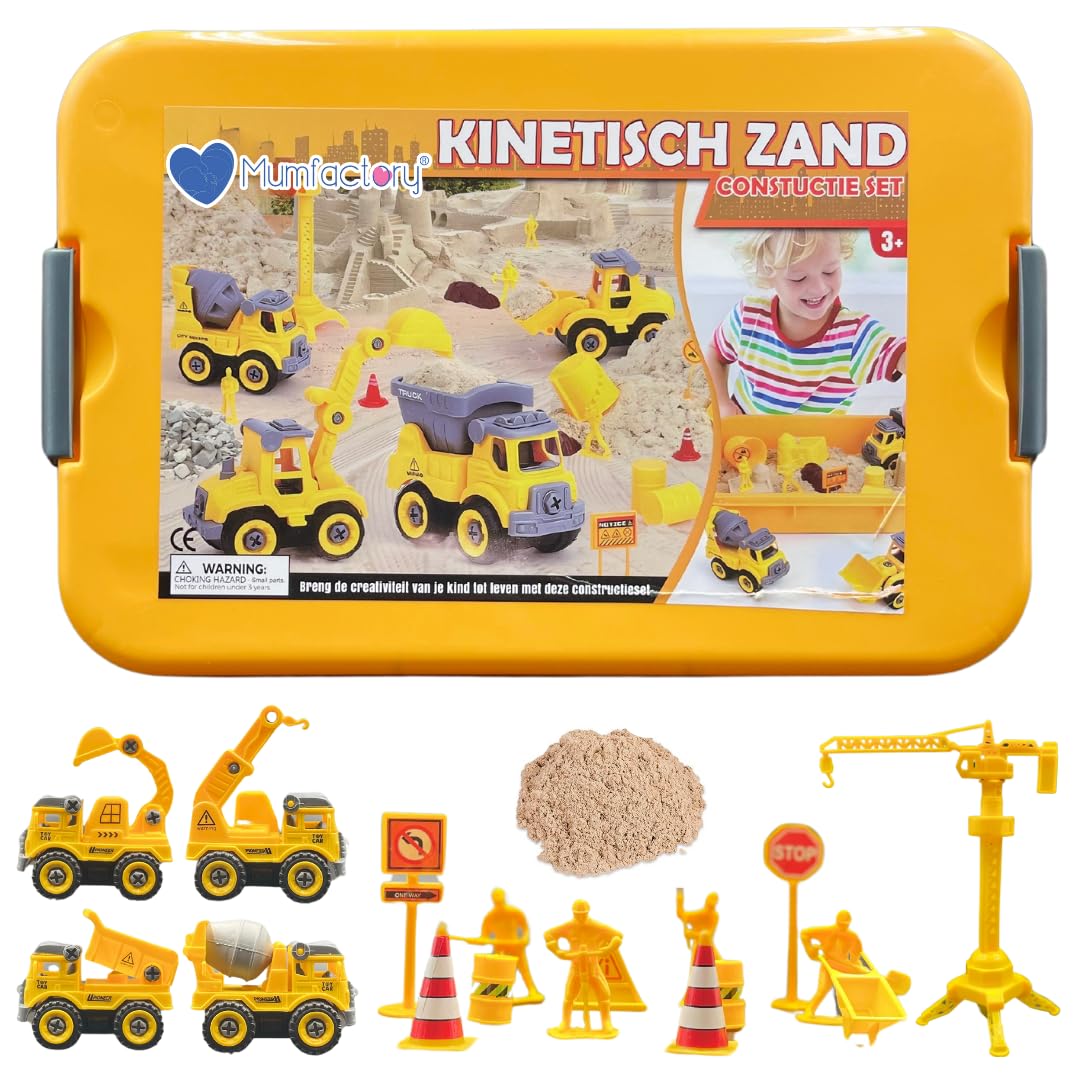 Mumfactory® Magic Sand Construction Play Set Toys for Boys – 1kg of Play Sand – Sensory Toys for Kids Ages 3 and up