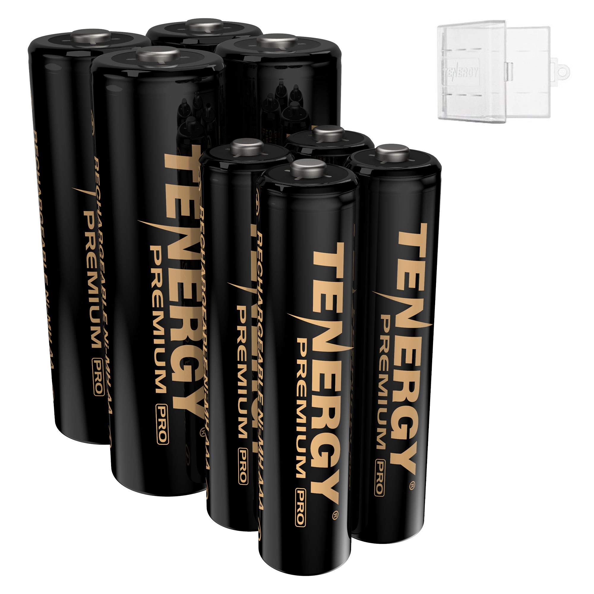 Tenergy Premium PRO Rechargeable AA and AAA Batteries, High Capacity NiMH 2800mAh AA 1100mAh NiMH AAA Batteries, 8 Pack 4AA and 4AAA Rechargeable Batteries