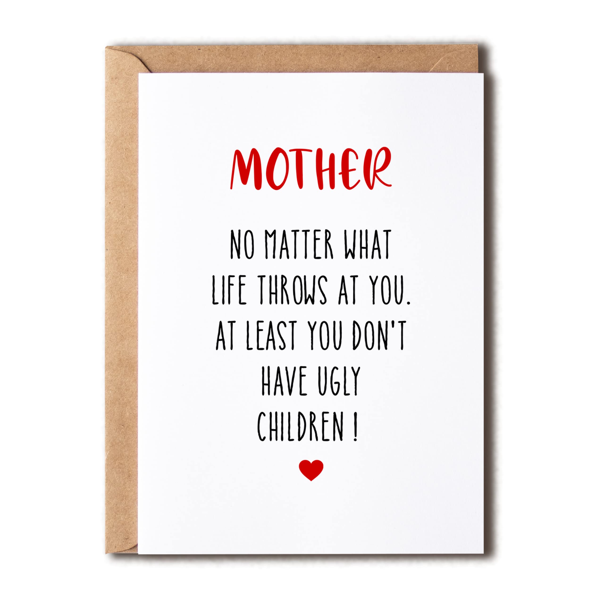 Decolove Mother Card - No Matter What Life Throws At You - Cheeky Birthday Card For Mother - Funny Greeting Card For Mother