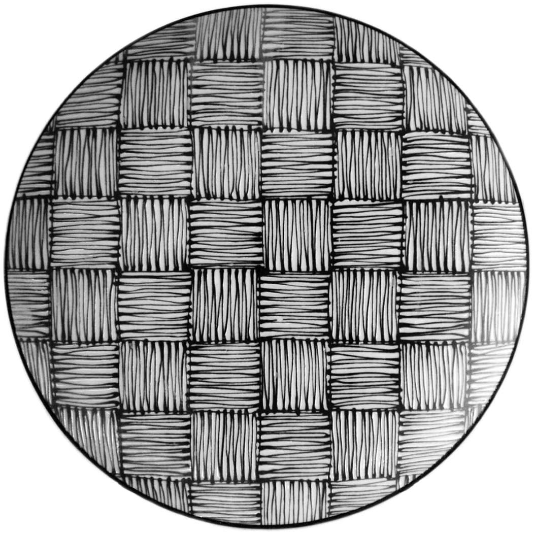 Awasaka KO-674 Komon Checkered Dinner Plate