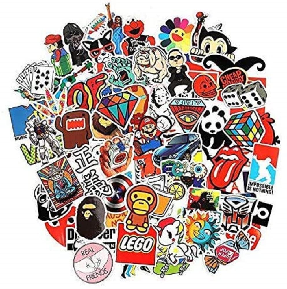 Sulfar 100 Pieces Set Cool Stickers Waterproof Vinyl Stickers For Laptop Car Snowboard Motorcycle Bicycle Phone Mac Computer Diy Keyboard Car Luggage Decal