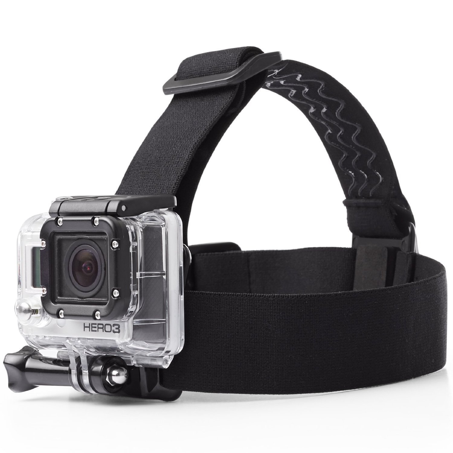 Quikprof Adjustable Headband Head Strap Mount Head Belt for Action Camera Hero 4/3+/3/2/1, SJCAM, YI (QP-headstrap-1),Black