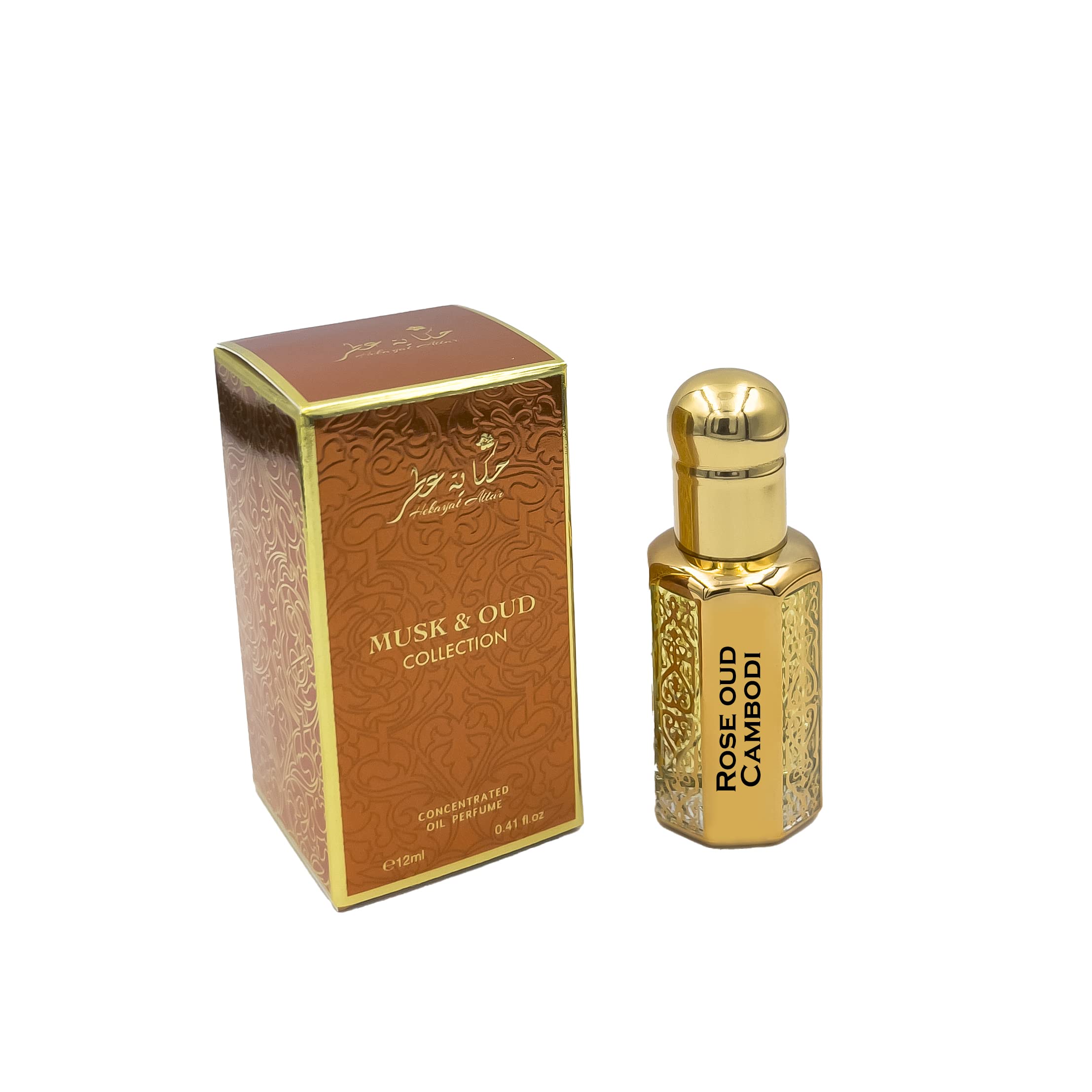 HEKAYAT ATTAR ROSE OUD CAMBODI 12 ML CONCENTRATED OIL PERFUME | MUSK & OUD COLLECTION