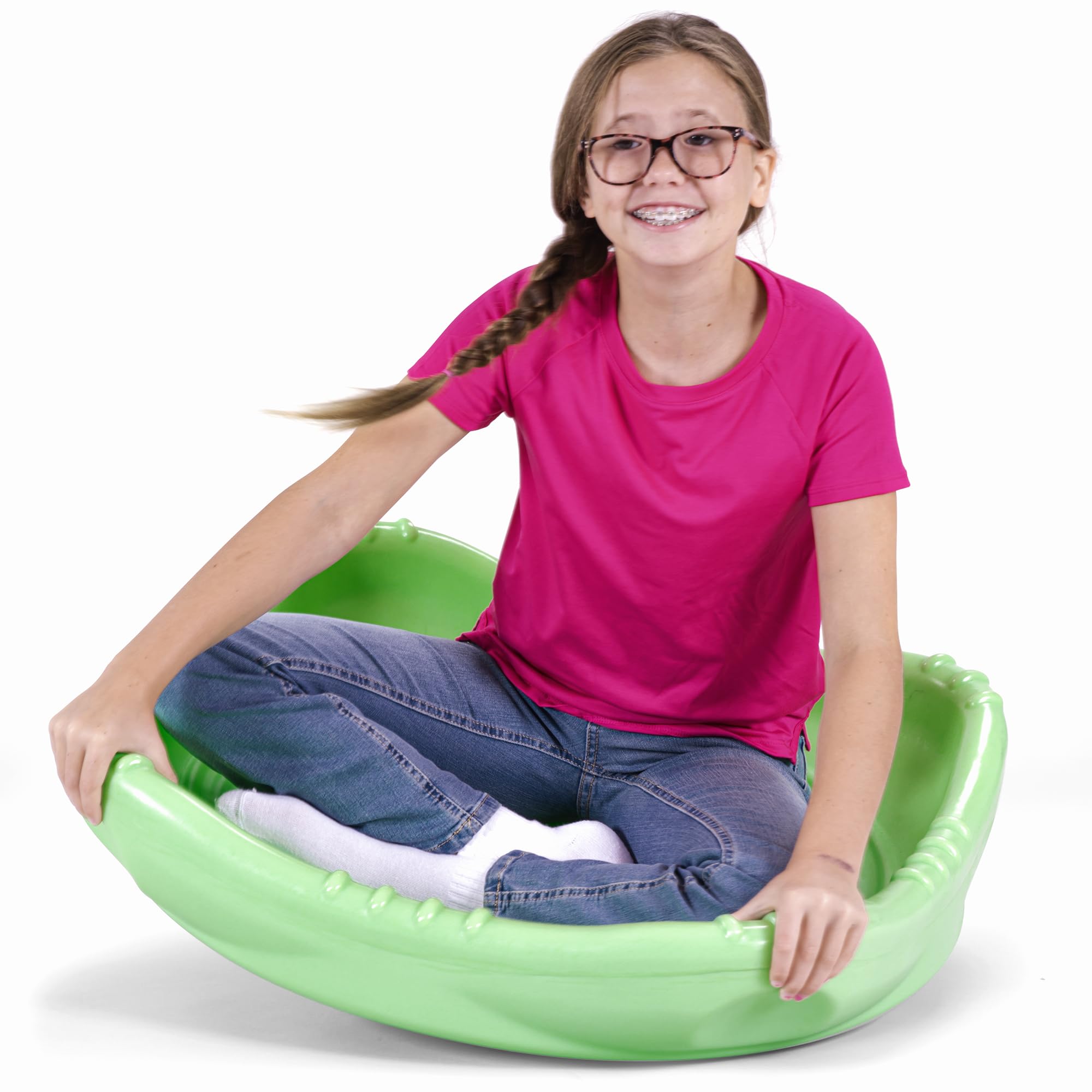 Simplay3 Rock and Spin Sensory Wobble Disk XL, Climbing Dome for Toddlers and Kids Rocking and Climbing, Indoor/Outdoor, Ages 2-12 Years