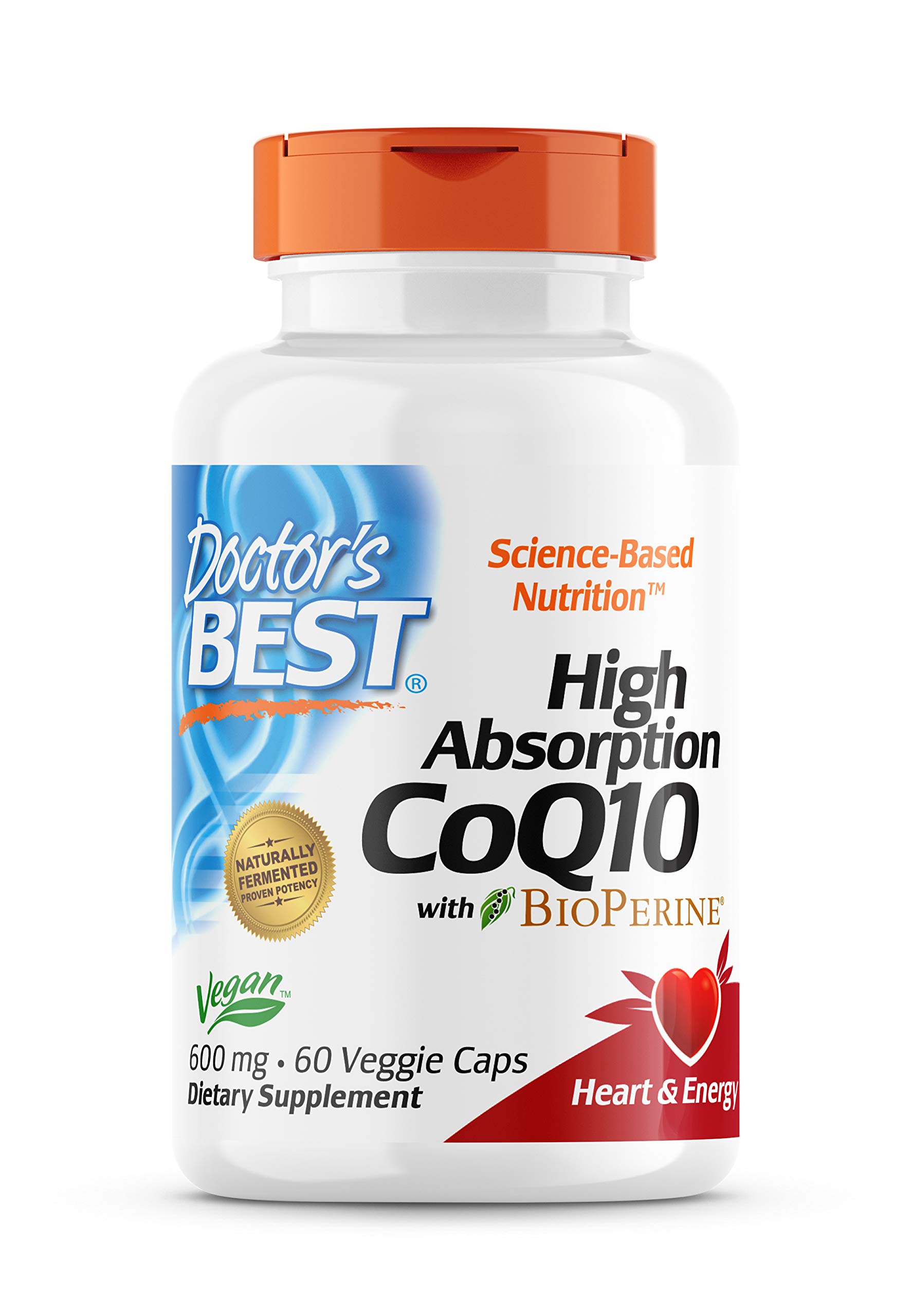 Doctors Best High Absorption CoQ10 with Bioperine 600mg 60 Capsules