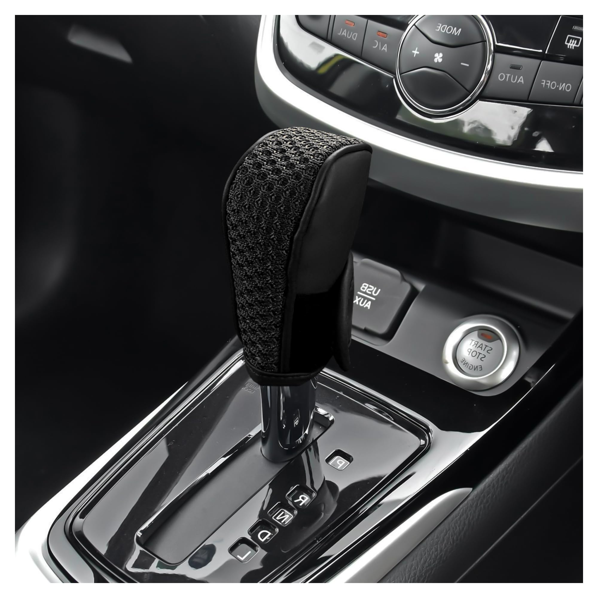 Gear Shift Cover,Breathable & Anti-Scratch Shift Knob Cover Car Decorations for Protect Car Shifter,Universal Car Shifter Cover Car Accessories Interior for Car,Truck,SUV (Black)