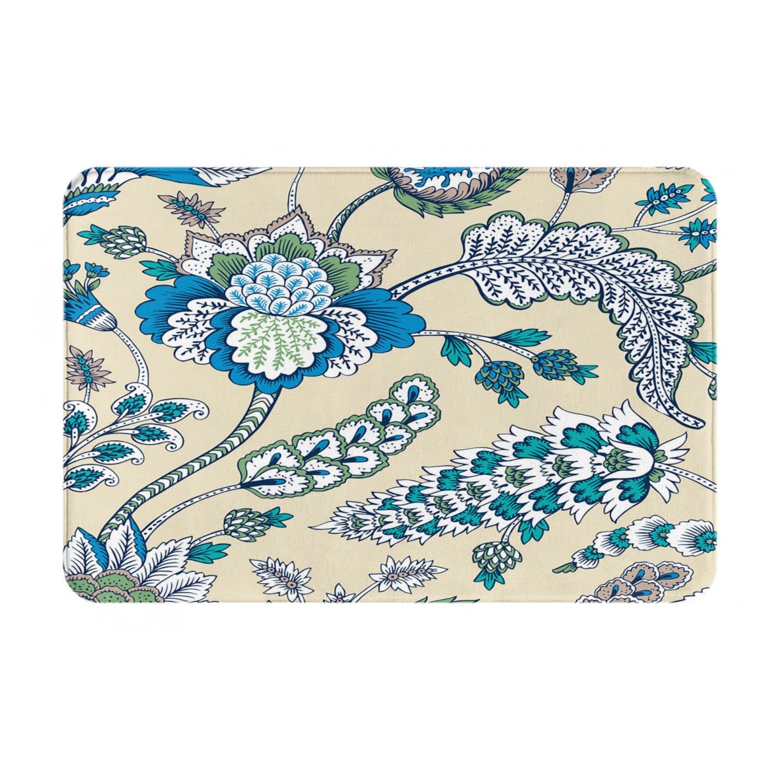 Bath Mats for Paisley Dreamflower Bathroom Non-Slip Absorbent Soft Microfiber Plush Doormat Rugs Decor Floor Mat,Entryway Rugs for Indoor Outdoor 18x30inch