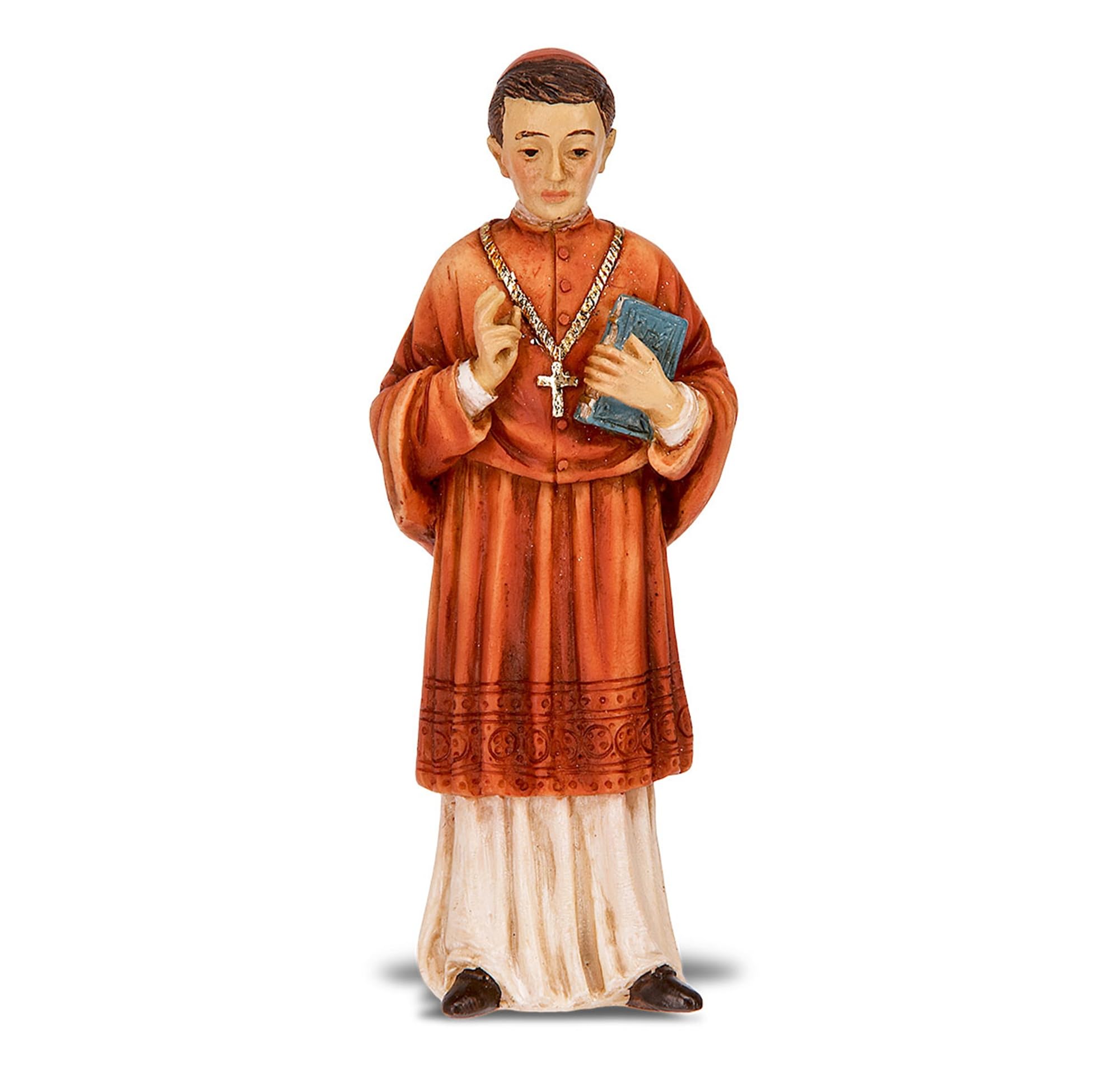 WJHStatue St John Neumann Hand Painted Figurine Gold Leaf Accents 4 Inch - w Holy Card