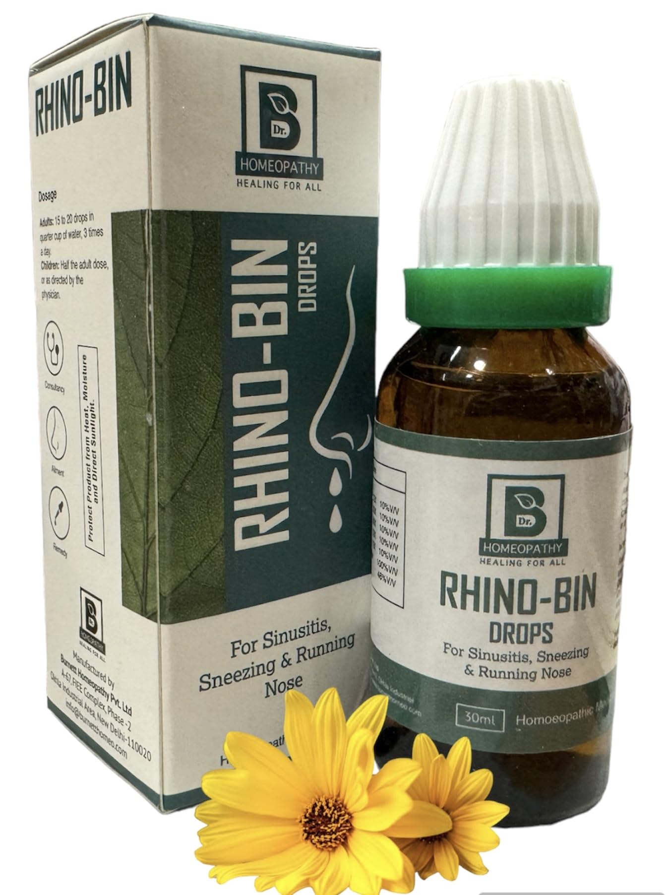 Medaq-04 Burnett Rhino Bin Drops Homeopathy - Set of 1 Bottle