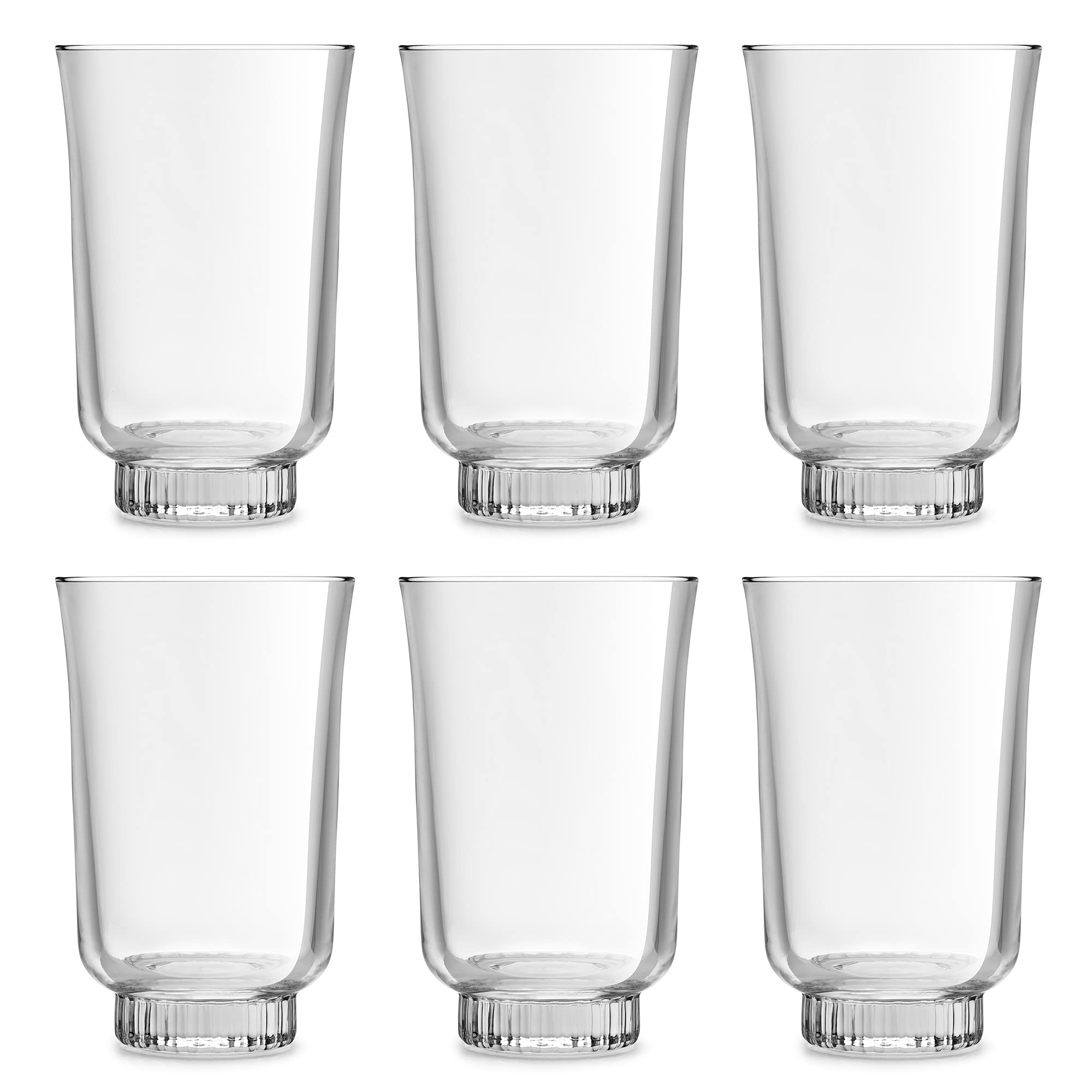 Libbey Modern America Long Drink Glasses - 355 ml / 35.5 cl - Pack of 6 - Dishwasher Safe