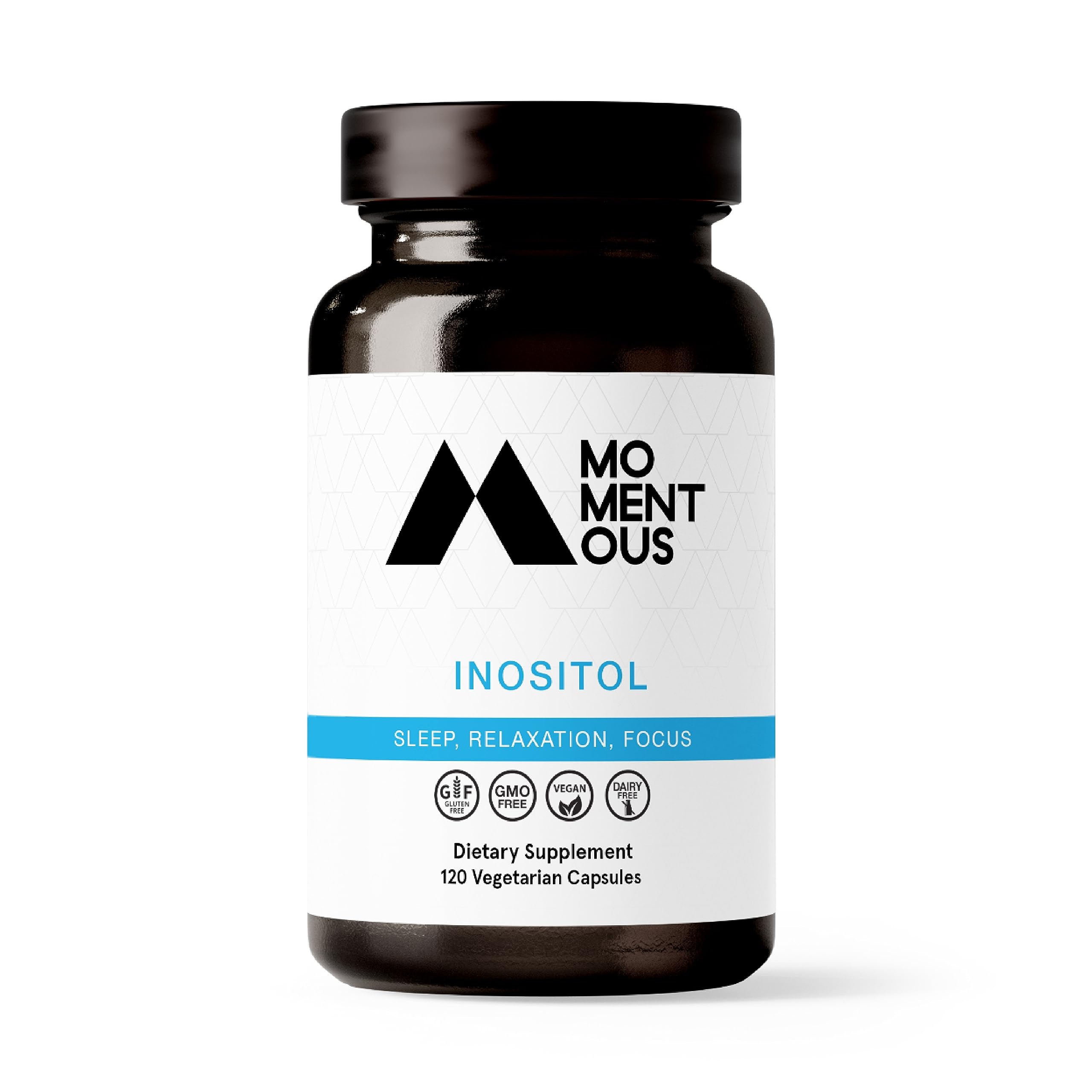 Momentous Inositol Supplement - Myo-Inositol for Mood Balance, Cognitive Function & Rest Quality Support - Vegan, GMO-Free, Gluten-Free, 60 Servings