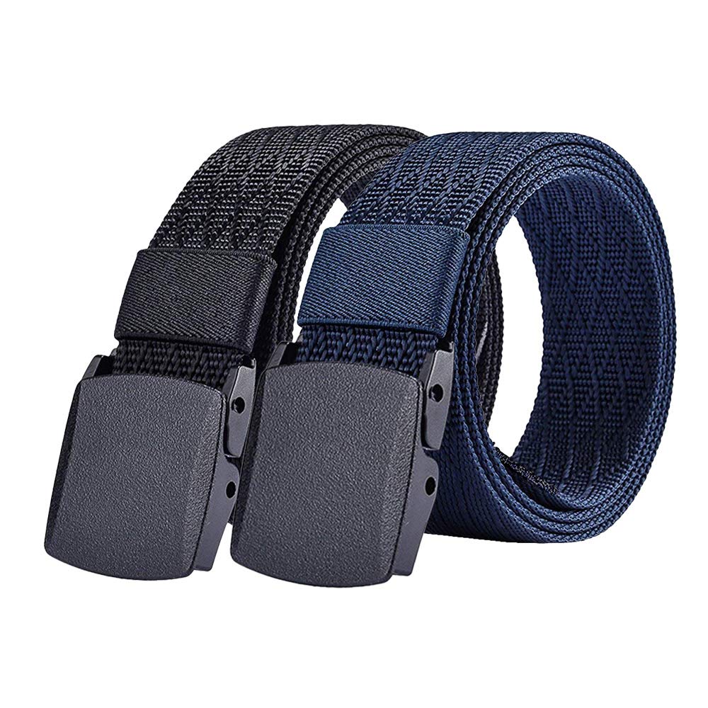 S.LuxCanvas Belts, Men's Military Web Belt with Standard Plastic Buckle Adjustable Breathable Waist Strap Heavy Duty Ideal for Hunting Training Running Outdoor