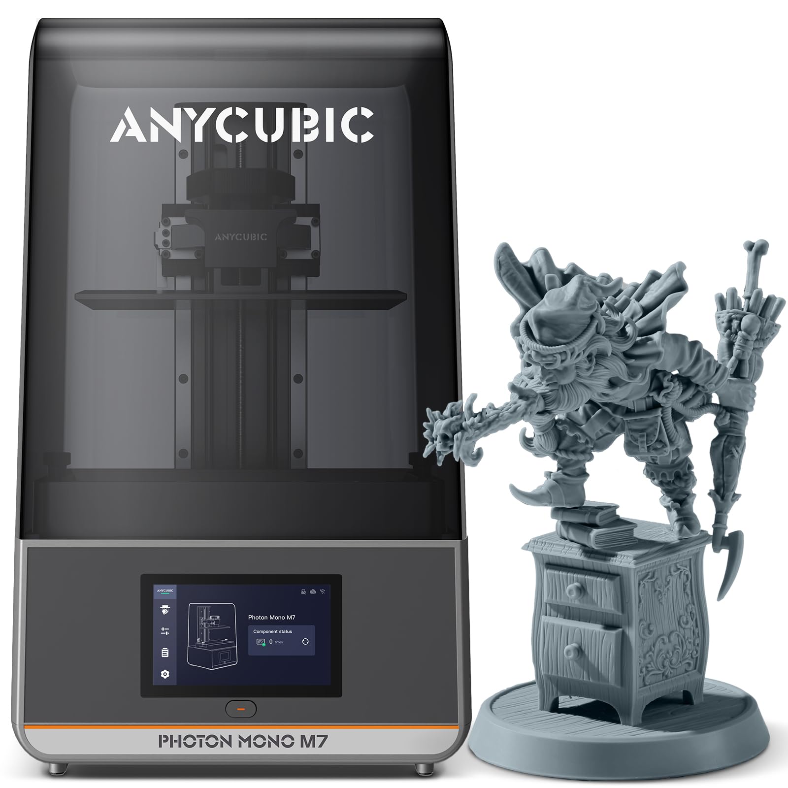 ANYCUBICPhoton Mono M7 Resin 3D Printer, 10.1 Inch 14K HD Display with COB LighTurbo 3.0 System, 150mm/h Fast Printing, 8.77''x4.96''x9.05'' Build Volume