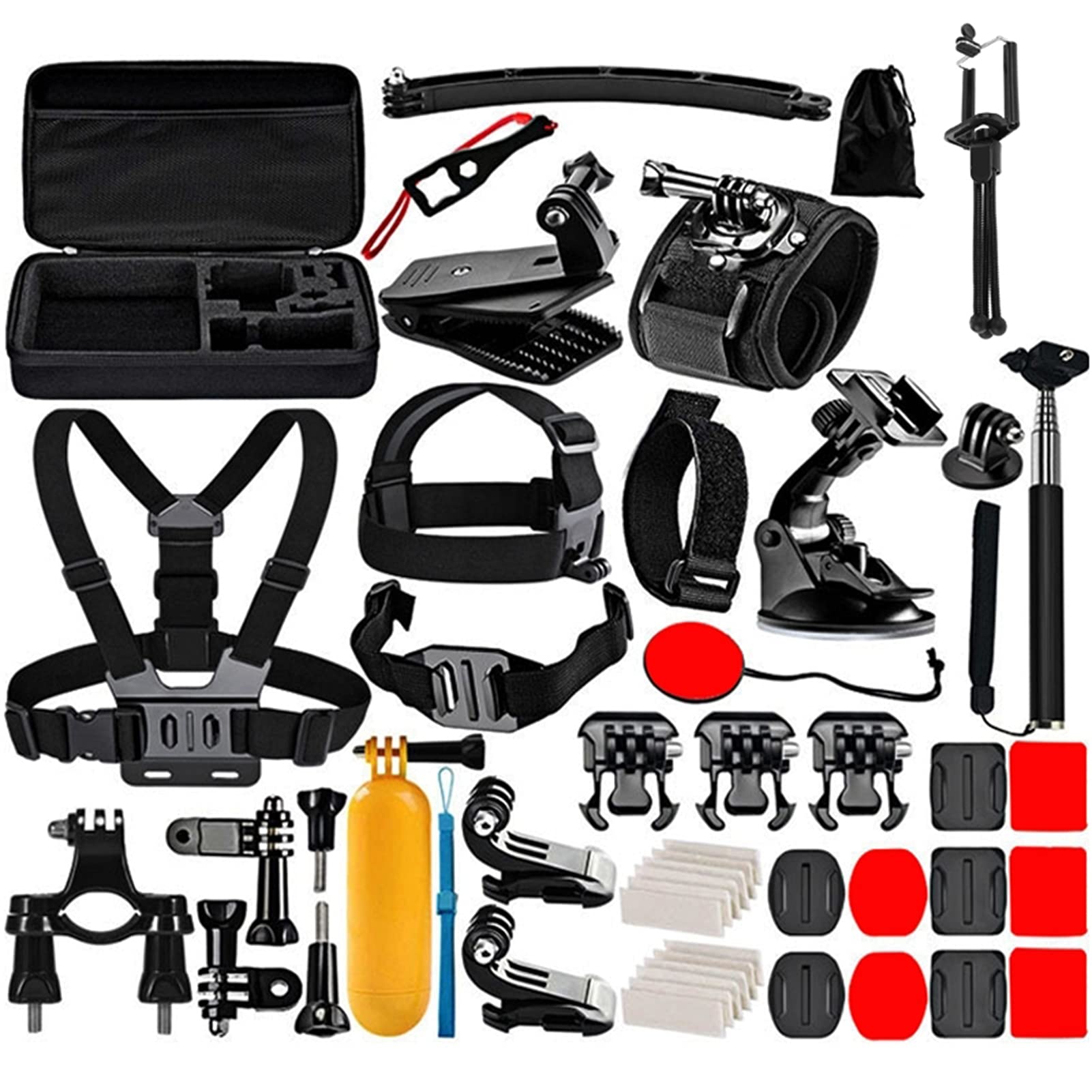 Decdeal 50 in 1 Accessories Total Ultimate Combo Kit with EVA Case Replacement for oPro Cameras