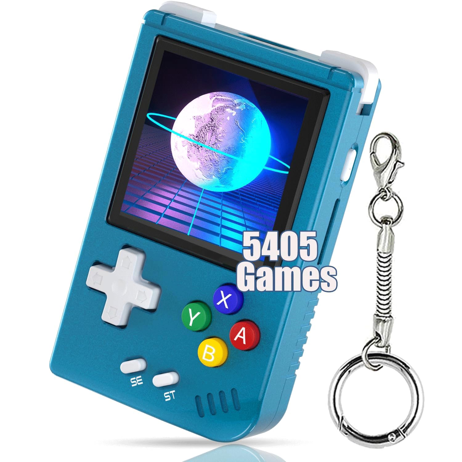 RG Nano Retro Handheld Game Console,RG Nano Portable Game Mini Aluminum Alloy with 1.54 Inch IPS Screen,rg Nano with 64G TF Card Pre-Installed 5405 Games Supports Clock Hi-fi Speaker