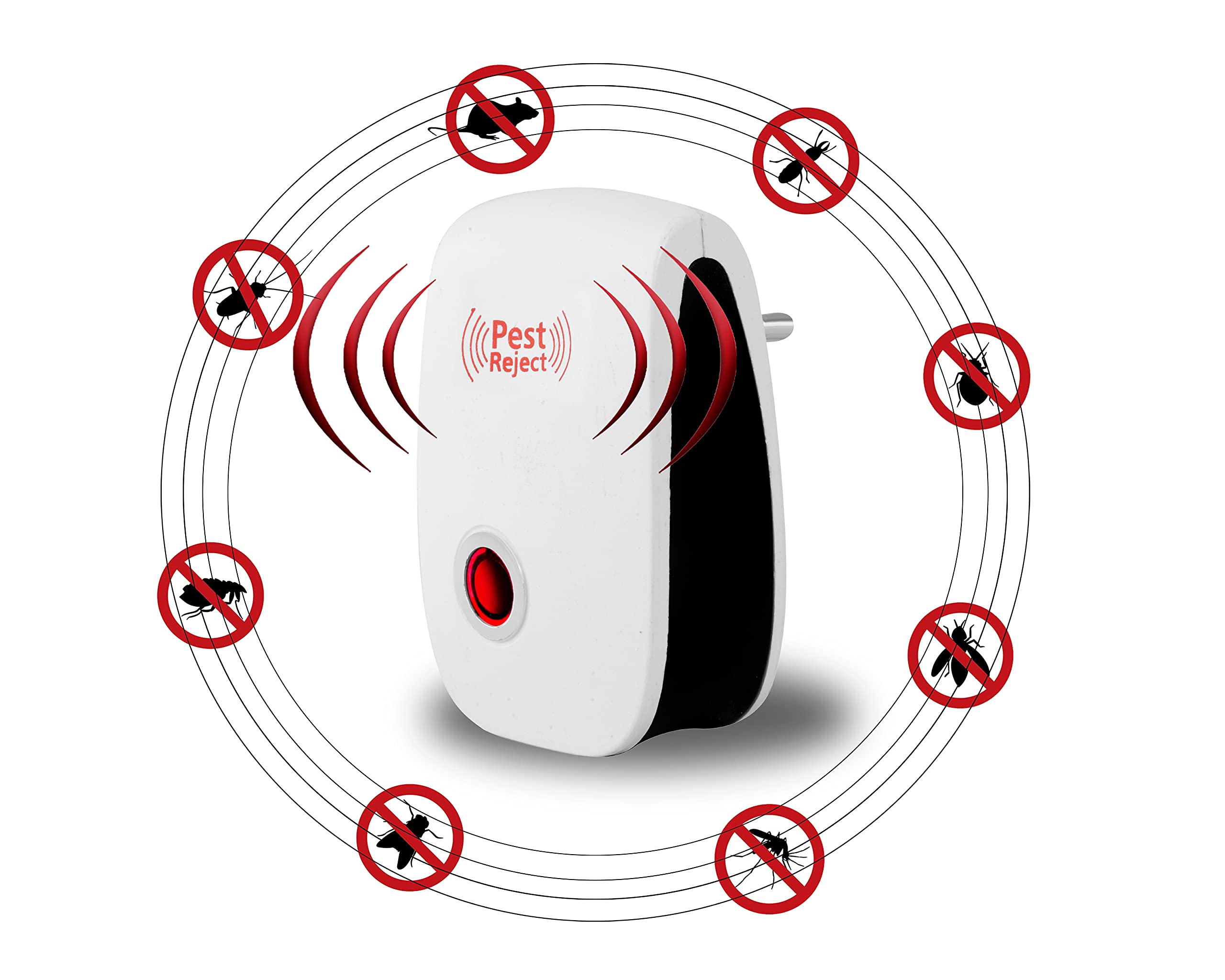 WRIGHTRACK Ultrasonic Pest Repeller to Repel Rats, Cockroach, Mosquito, Home Pest & Rodent Repelling Aid for Mosquito, Cockroaches, Ants Spider Insect Pest Control Electric Pest Repelling