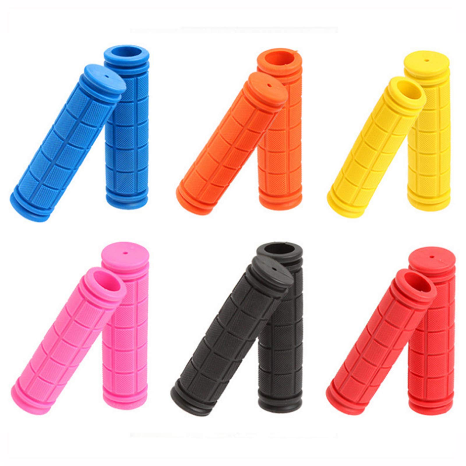 SUNTIRC 6 Pair MTB Bicycle Rubber Handlebar End Grips Soft for BMX Road Mountain Bike