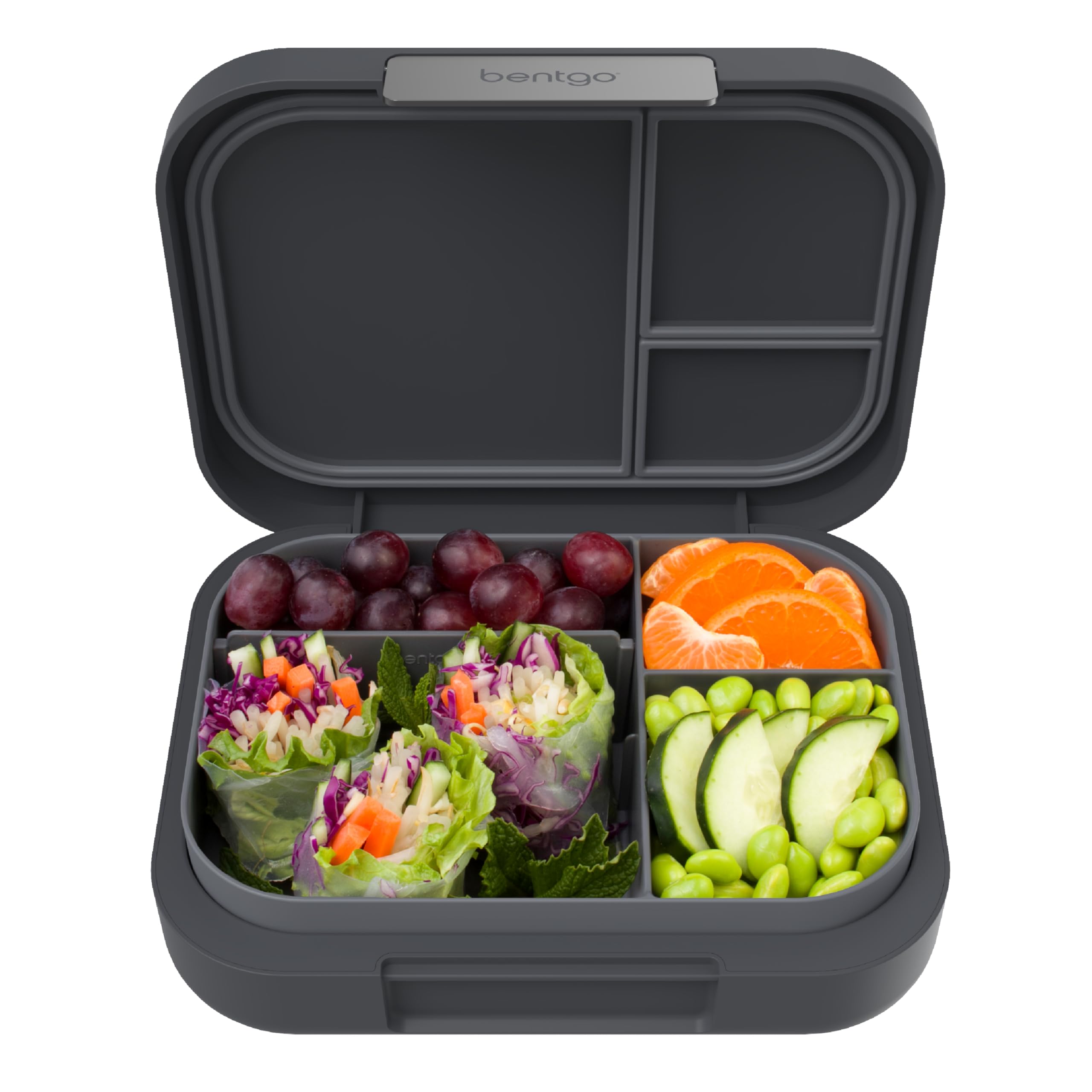 Bentgo Modern - Leak-Proof, Versatile 4-Compartment Bento-Style Lunch Box, Ergonomic Design with Matte Finish, Ideal for On-the-Go Balanced Eating for Adults and Teens - BPA-Free (Dark Gray)