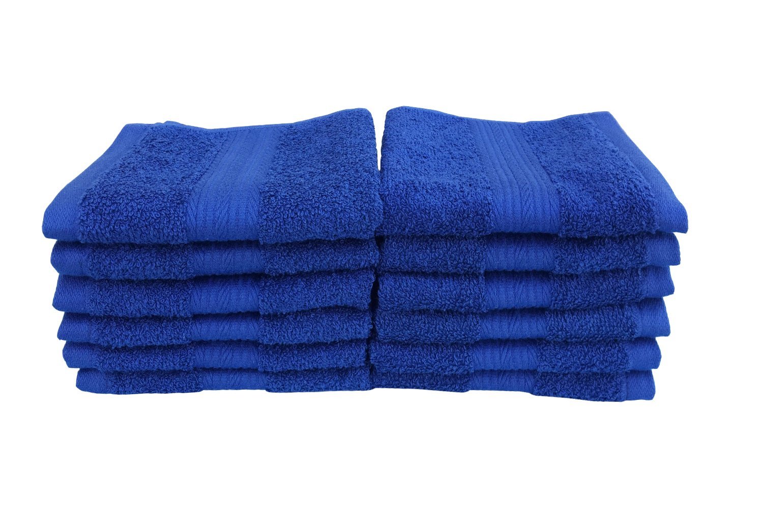 DIVINE OVERSEAS Premium 100% Cotton/Soft/Highly Absorbent Zero Twist (Pack of 12 Face Towels, Navy Blue)