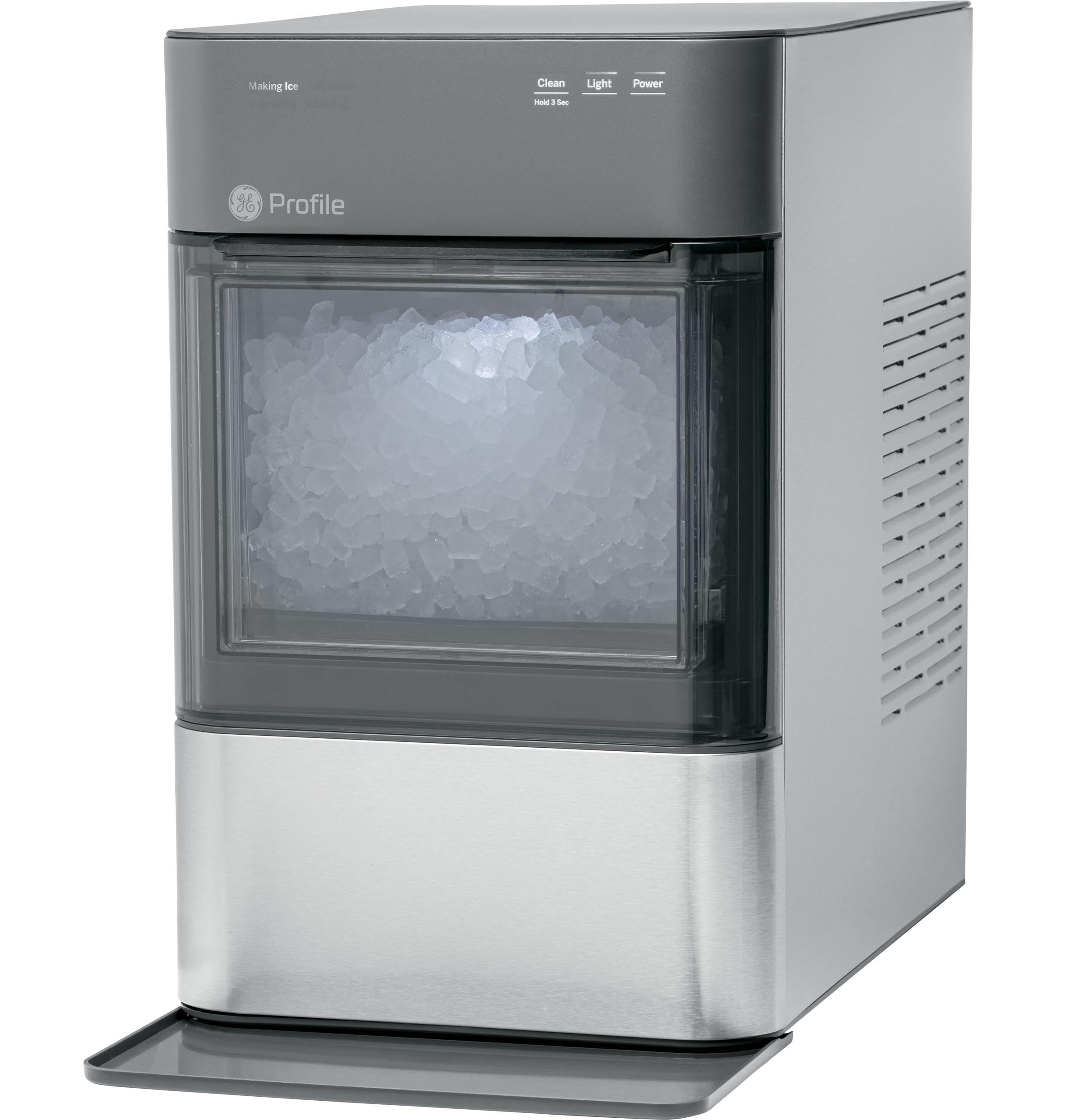 GE Profile Opal 2.0, Chewable Crunchable Countertop Nugget Ice Maker, Scoop included, 38 lbs in 24 hours, Pellet Ice Machine with WiFi & Smart Connected, Stainless Steel