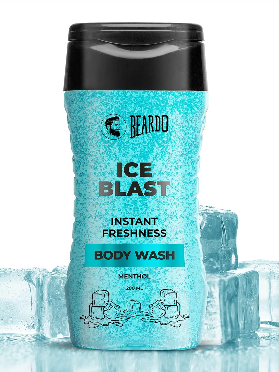 Be'ardo Ice Body Wash For Men | Instant Icy Cool Freshness Body Wash | Shower Gel For Summer Heat | 200ml (6.7 Fl Oz)