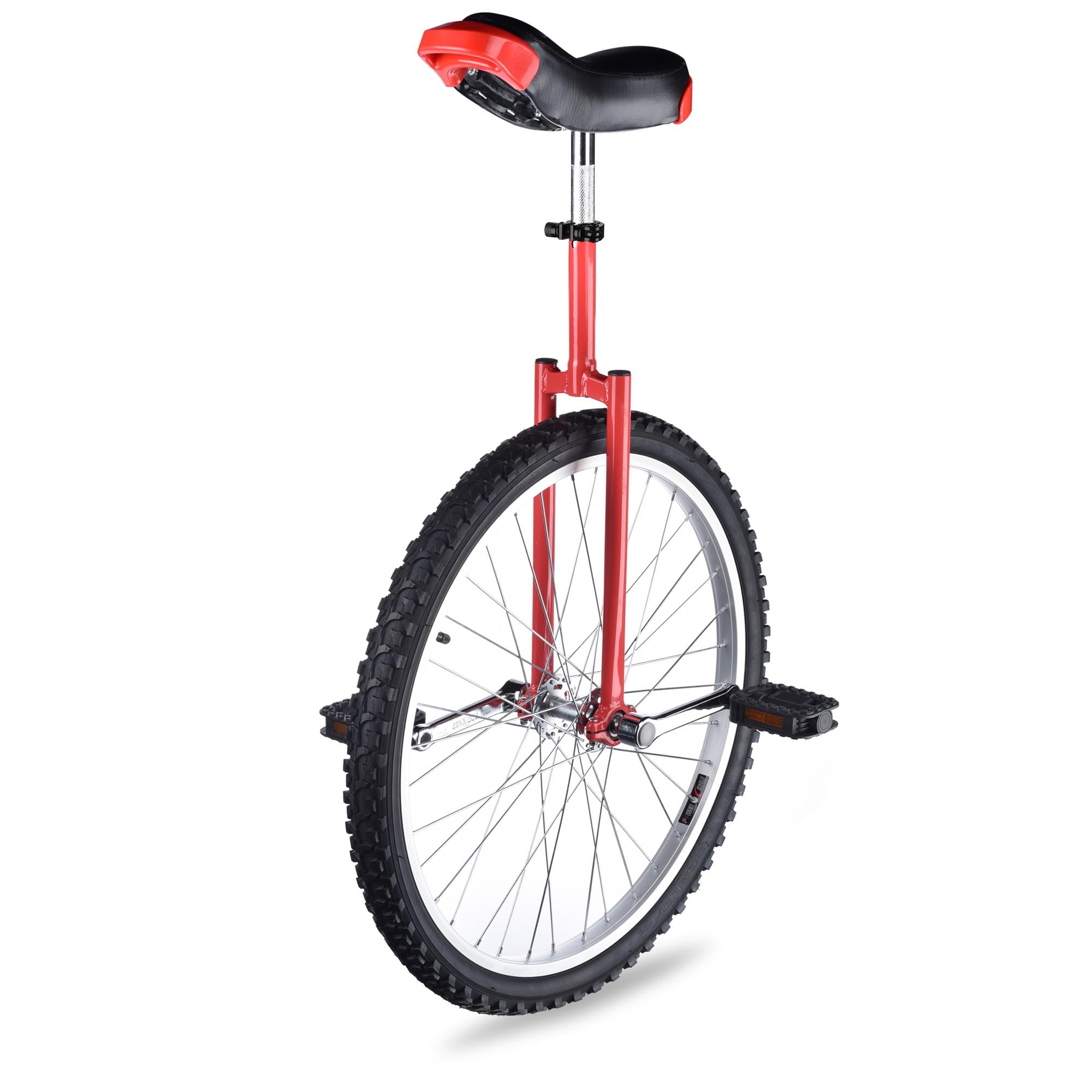 AW 16-24 Inch Wheel Outdoor Unicycle Adjustable Seat Exercise Bicycle Fit Adults Kids Outdoor Sports Fitness Exercise, Various colors For Choice