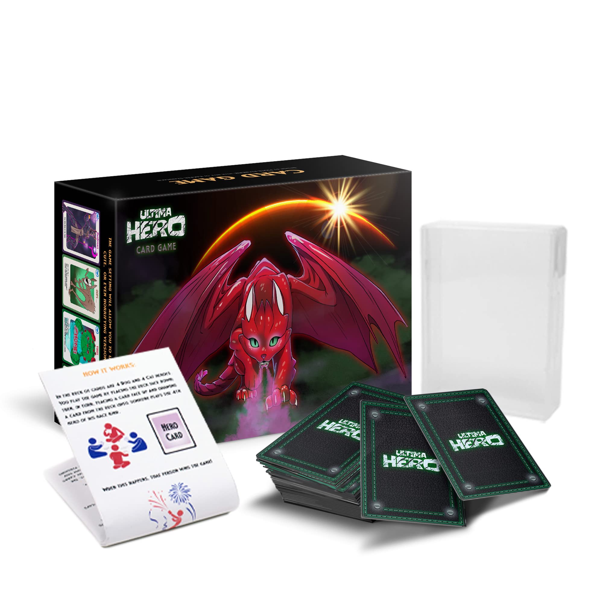 ULTIMA HERO Card Game, Strategic Fun Family Game Cards for Adults & Teens, Suitable for 2-6 Players, Best for Single & Team Play, Creative 2 Rule Levels of Game Difficulty, 58 Cards Deck