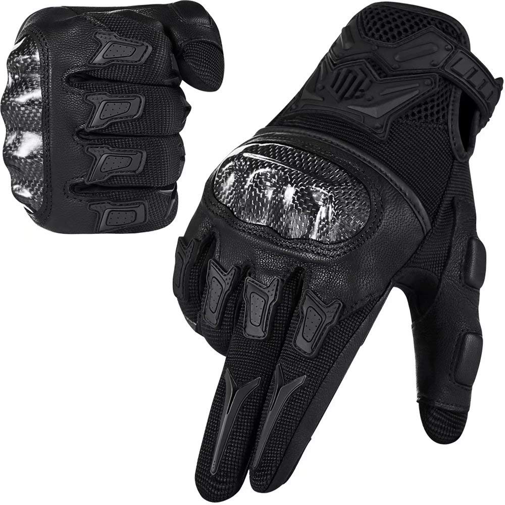 ILM Motorcycle Motocross Cycling Off-Road Dirt Bike Gloves for Men Women Touchscreen Hard Knuckle ATV MTB Guantes