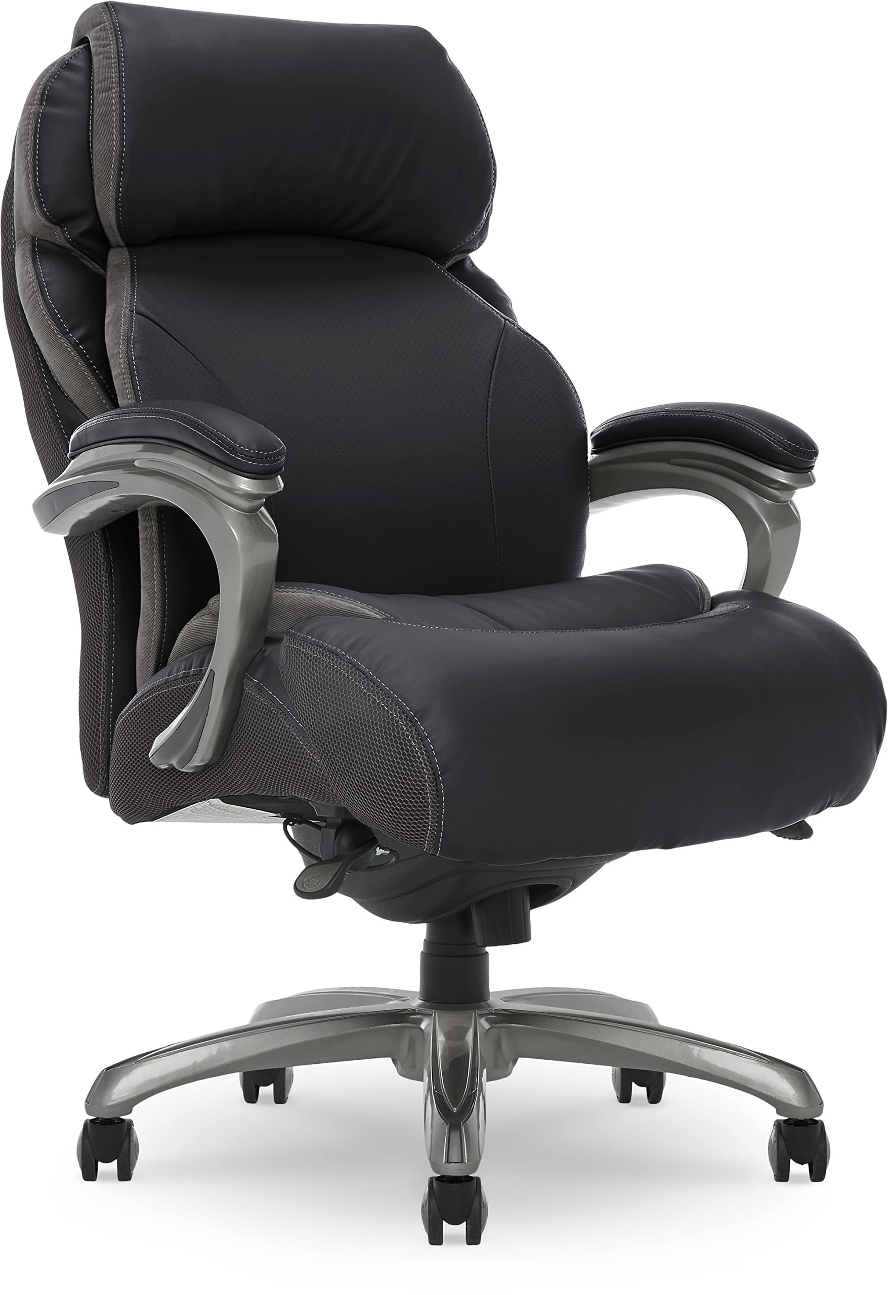 SertaBig and Tall Executive Office Chair with AIR Technology and Smart Layers Premium Elite Foam, Supports up to 400 Pounds, Bonded Leather - Black