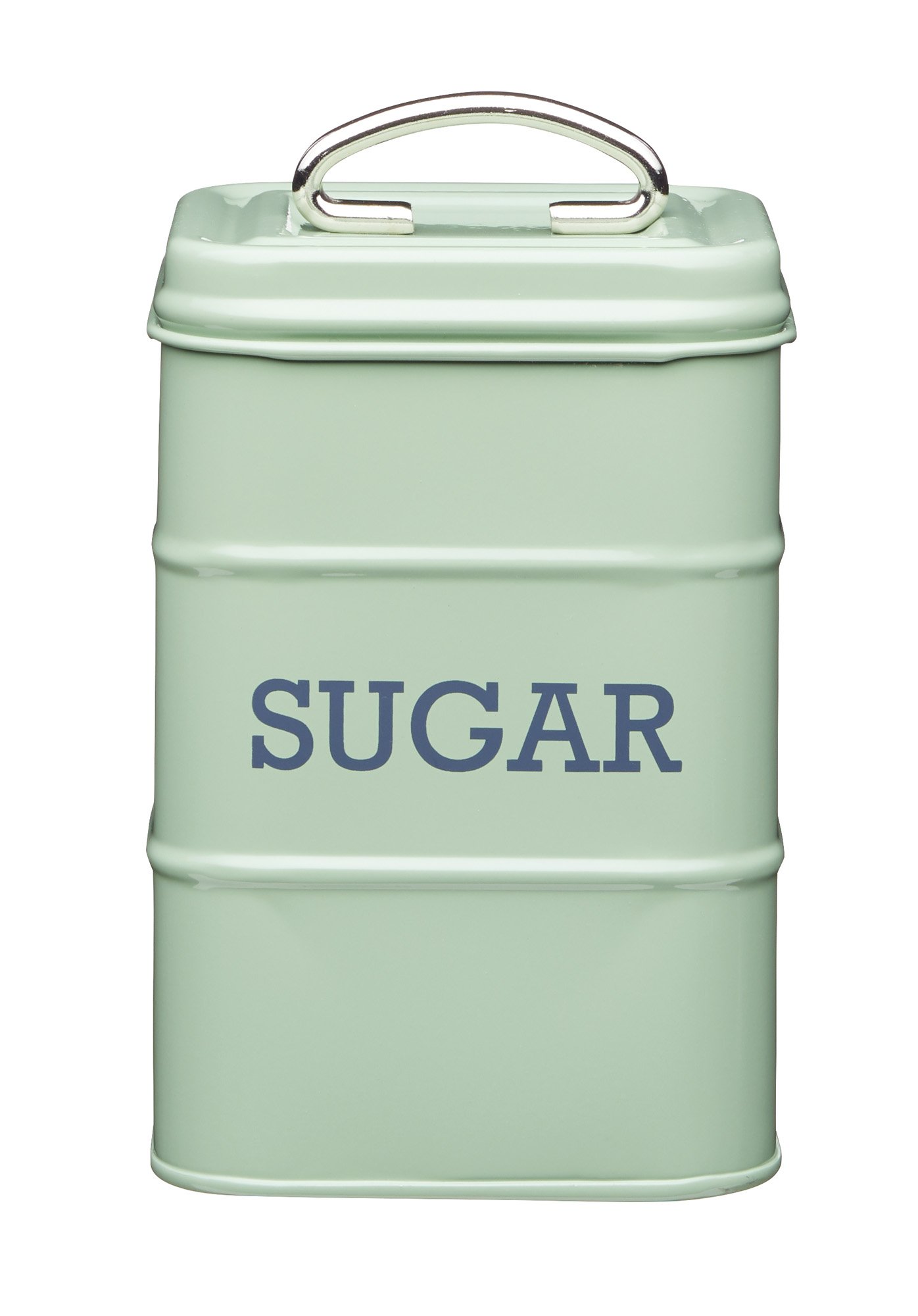 KitchenCraftLiving Nostalgia Metal Sugar Canister, 11 x 17 cm (4" x 6.5") - English Sage