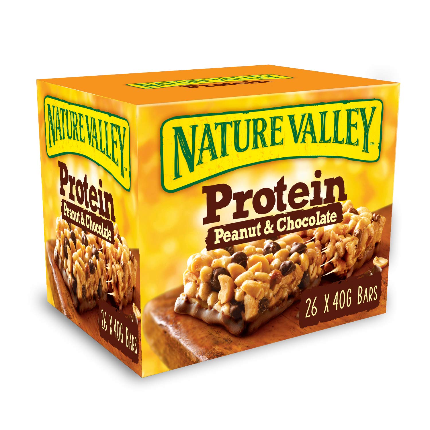 Nature Valley Protein Peanut & Chocolate Gluten Free Cereal Bars, 40 g (Pack of 26 )