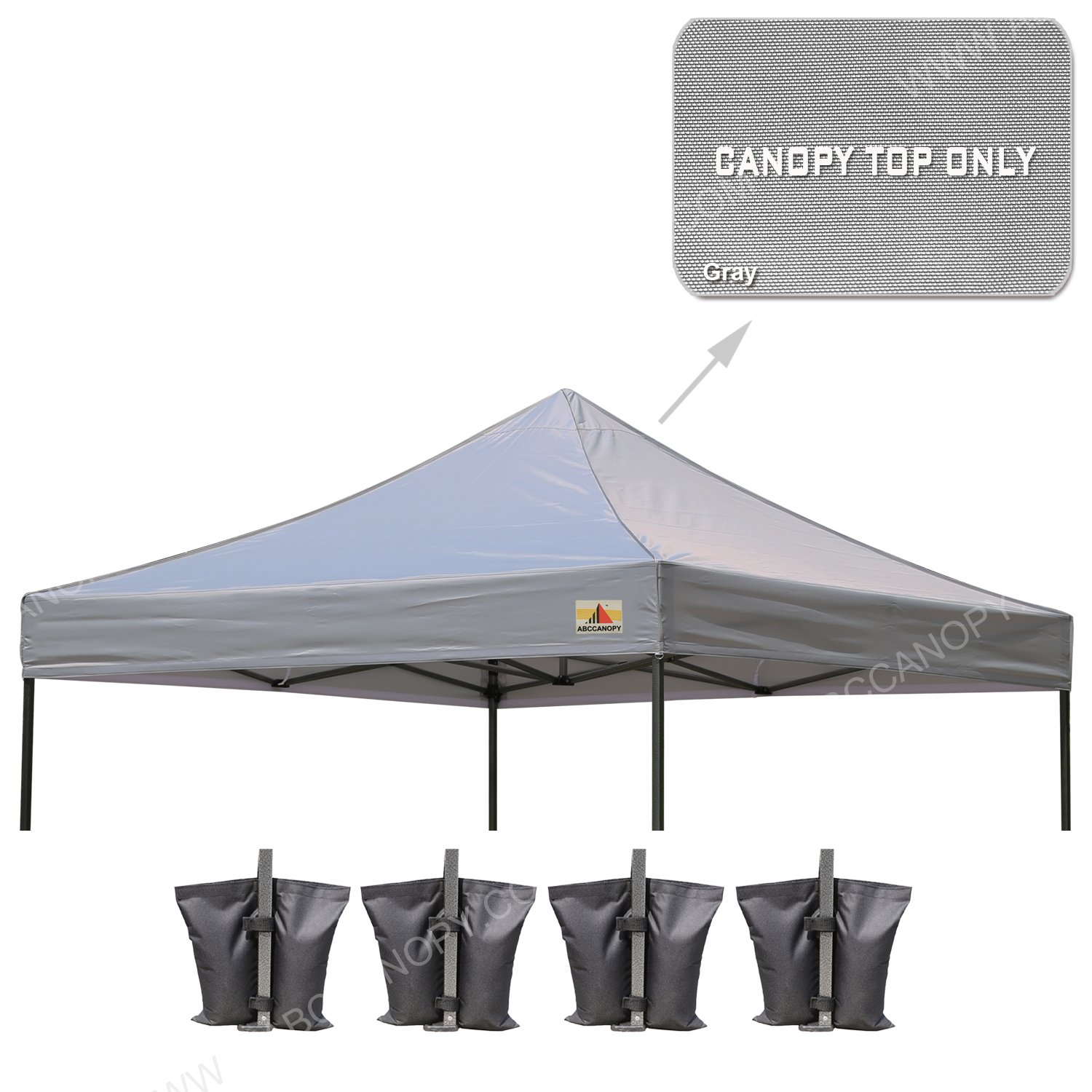 ABCCANOPY 3x3m Pop Up Gazebo Replacement Top Cover 100% Waterproof Choose 18+ Colors, Bonus 4 x Weight Bags, (Heat Sealed Seam)