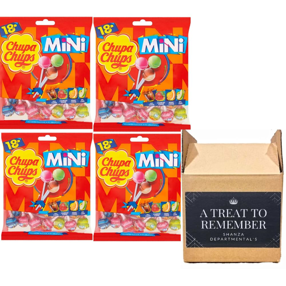 Chupa Chups Mini 18 Lollies, 108g Pack Of 4