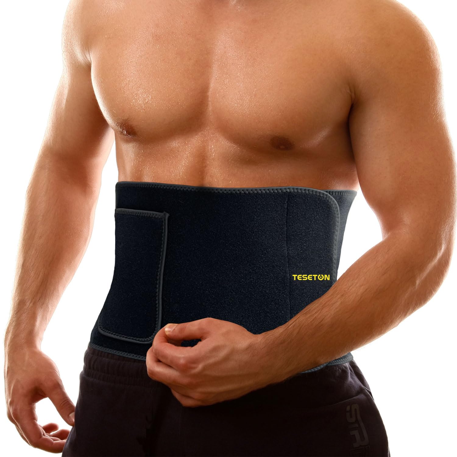 Waist Trimmer for Women Men-Sweat Band Waist Trainer for Women Lower Belly Fat, Easy to Clean