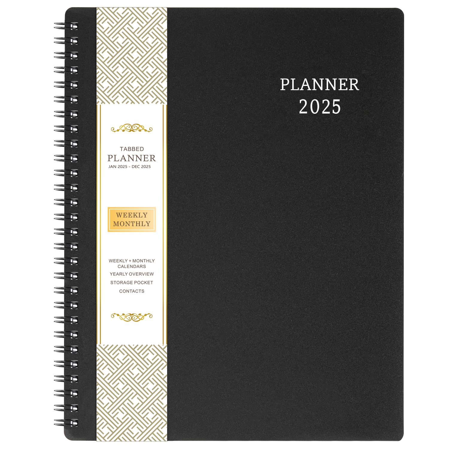 2025 Planner - Planner 2025, 7.7" x 9.8", 2025 Planner Weekly & Monthly, Strong Twin-Wire Binding, Round Corner, Improving Your Time Management Skill