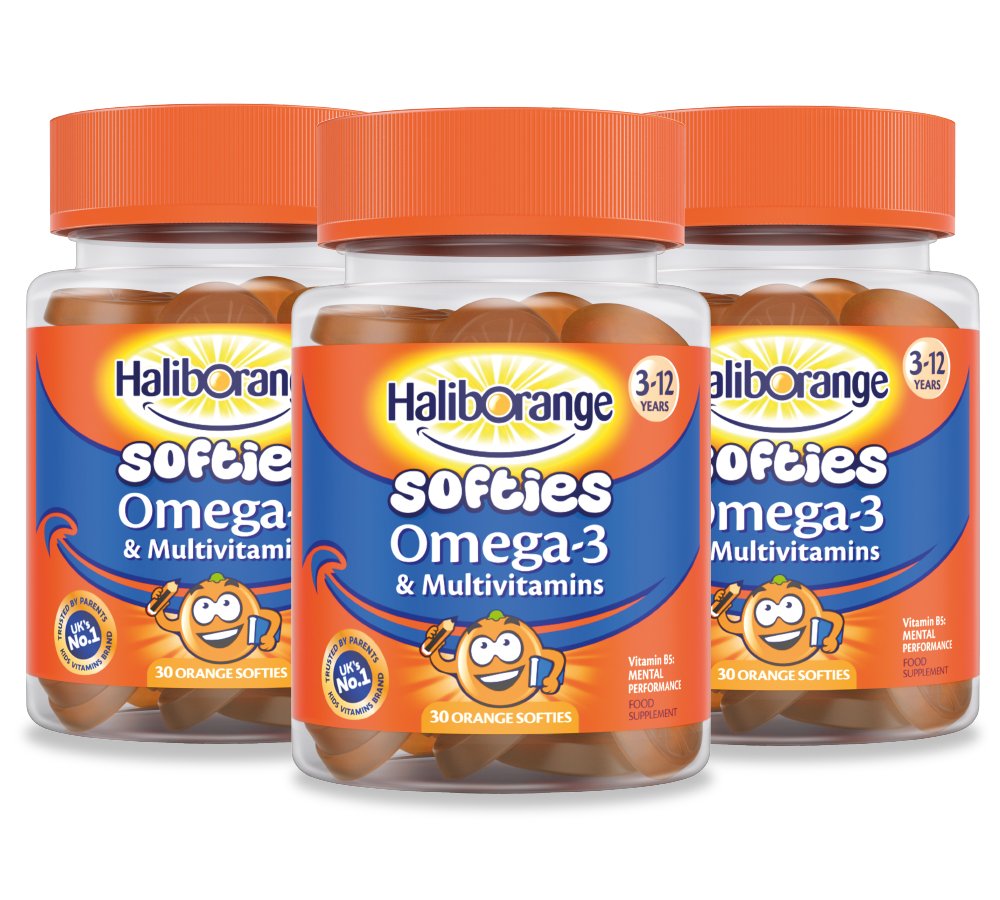 Haliborange Kids Vitamins Omega-3 and Multivitamin Orange Softies 30s