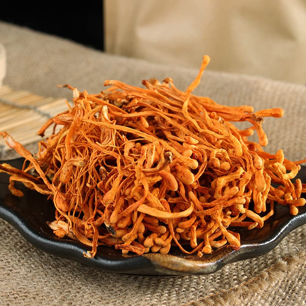 Cordyceps Flower Plum Flower Cordyceps Cordyceps Dried Flowers Cordyceps Mushroom Militaris/Chong Cao Hua/Cordyceps Herbal (500grams)