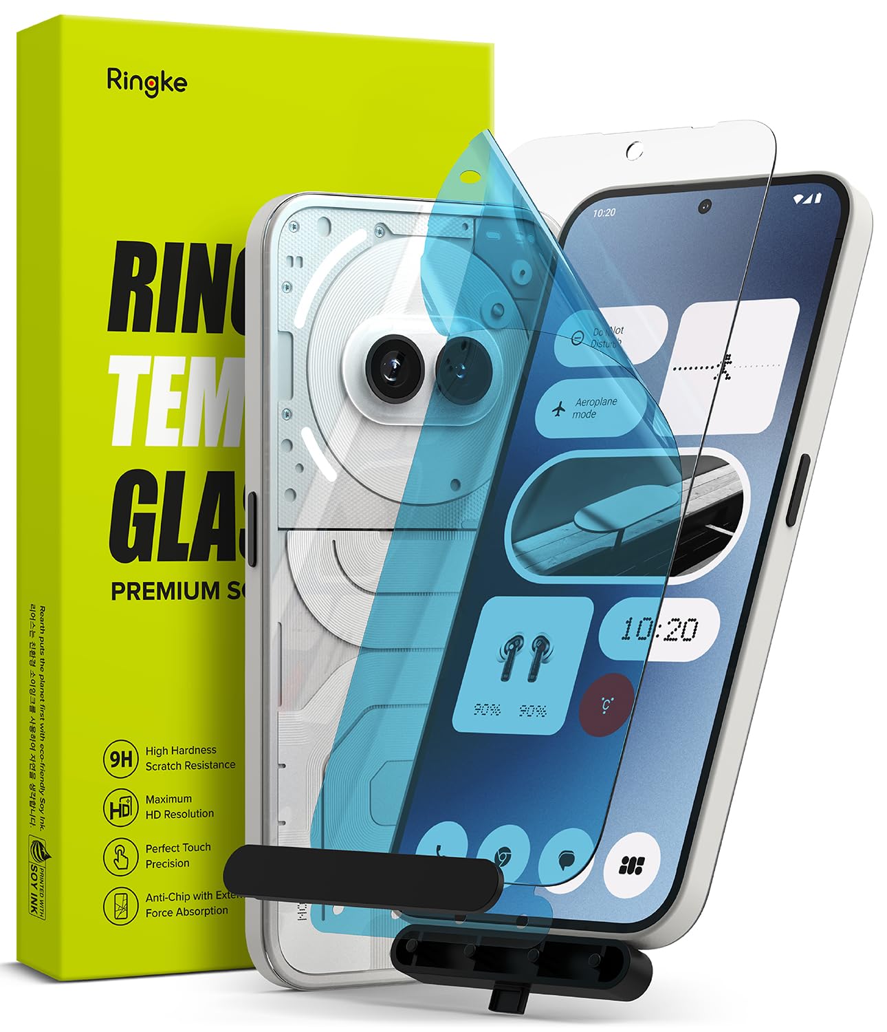 Ringke Tempered Glass Compatible with Nothing Phone (2a) Screen Protector, Multi Layer Protective HD Quality Tempered Glass with Easy Application Kit - 2 Pack