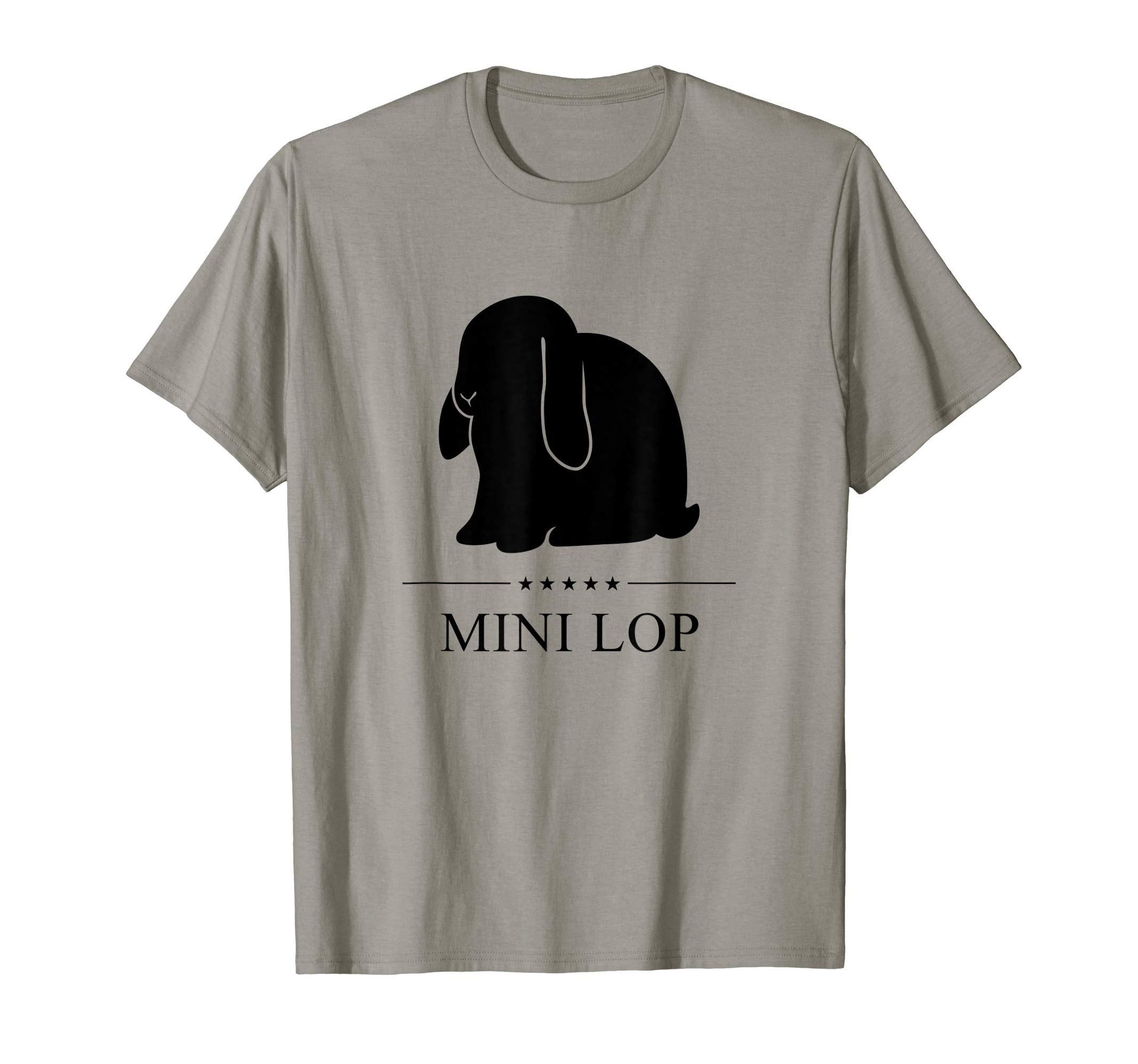 Mini Lop Rabbit Black Silhouette T-Shirt