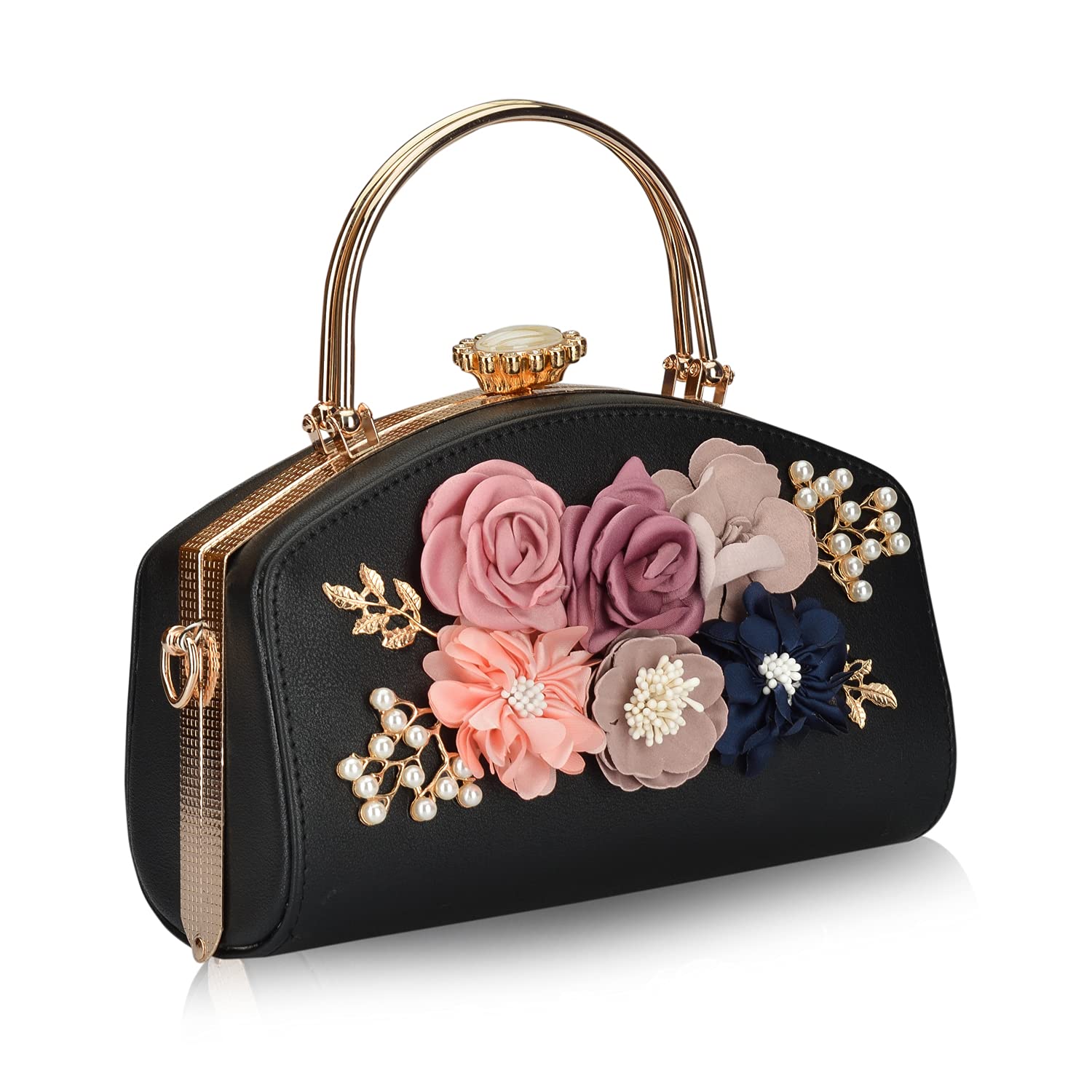 EMMA SMITH - HANDBAGS & ACCESSORIESEmma Smith Evening Bag for Women, Floral Wedding Evening Hand carry Purse Bride Party Clutch Bag